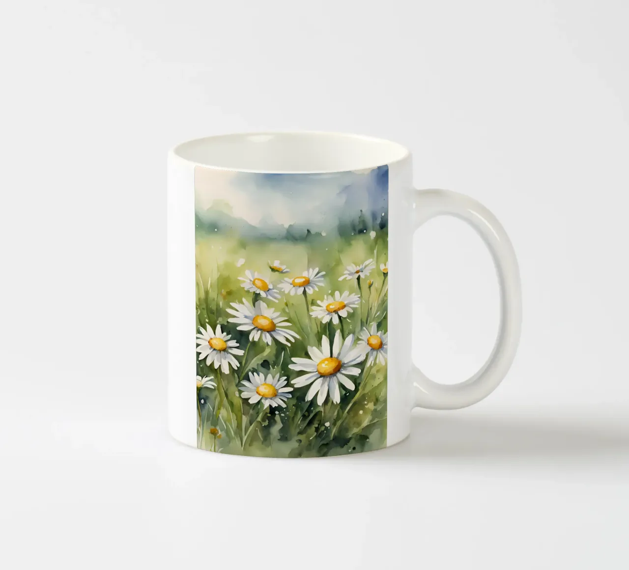 Margeritenwiese taza de cerámica de Ohkimiko