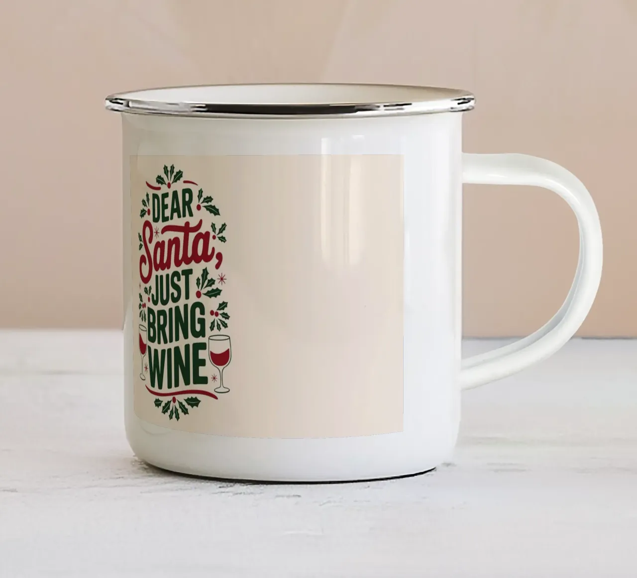 Porta il vino tazza in smalto da cafelab