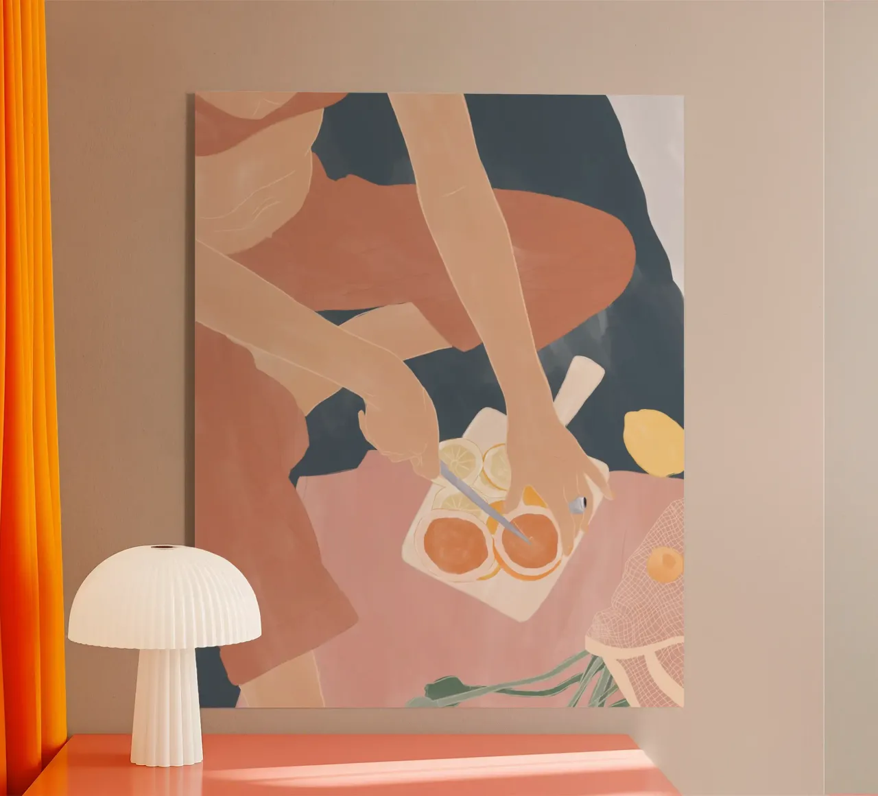Taglio dei pompelmi plexiglass da Ivy Green Illustrations