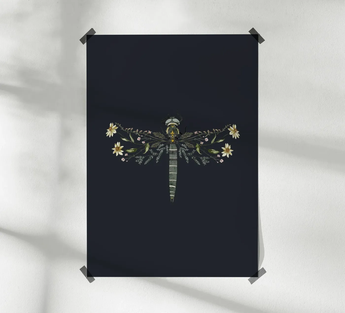 Dark dragonfly poster by zeitfuerkrimsundkrams