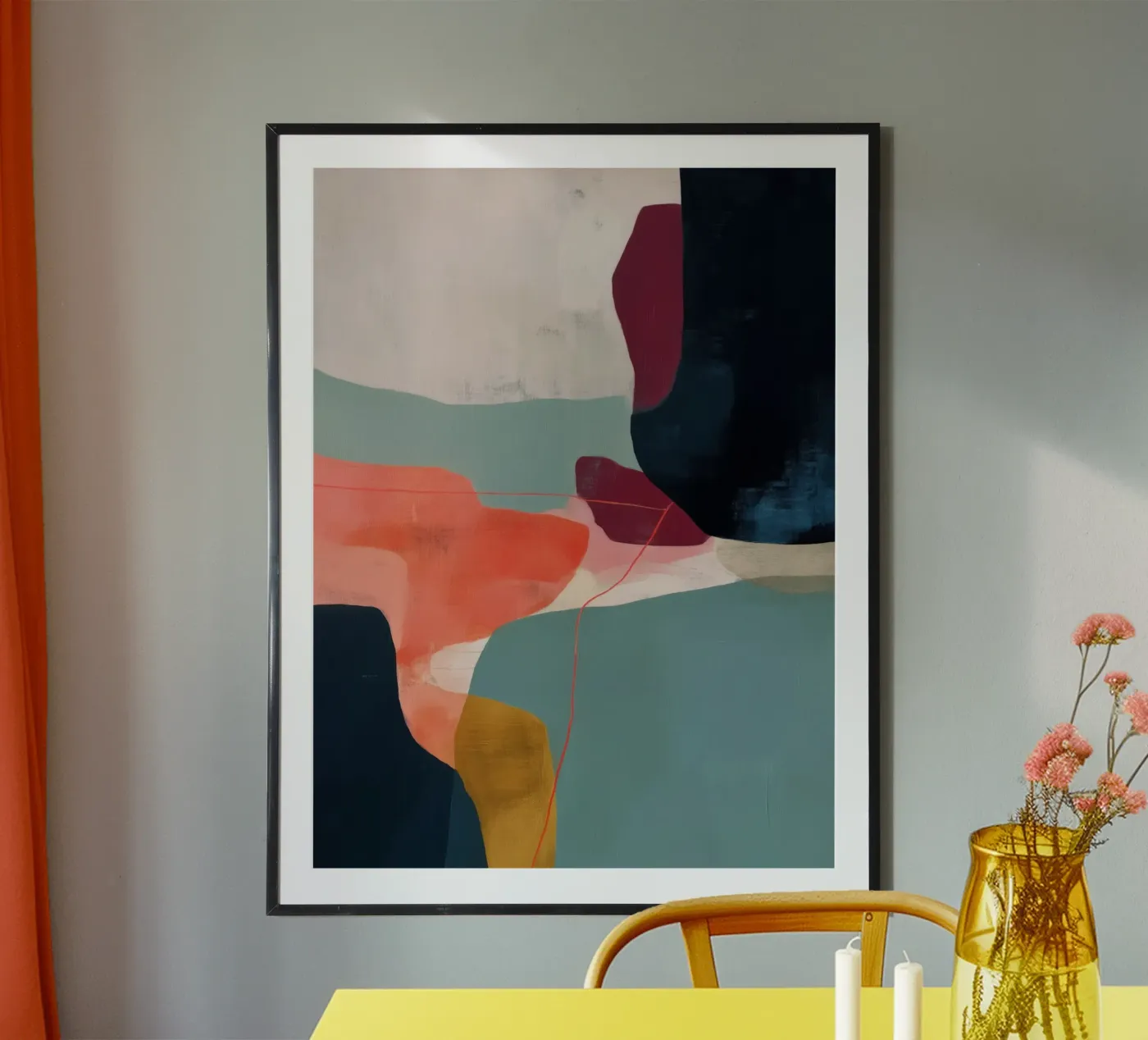 Abstract Pathways Poster von Nadjaa