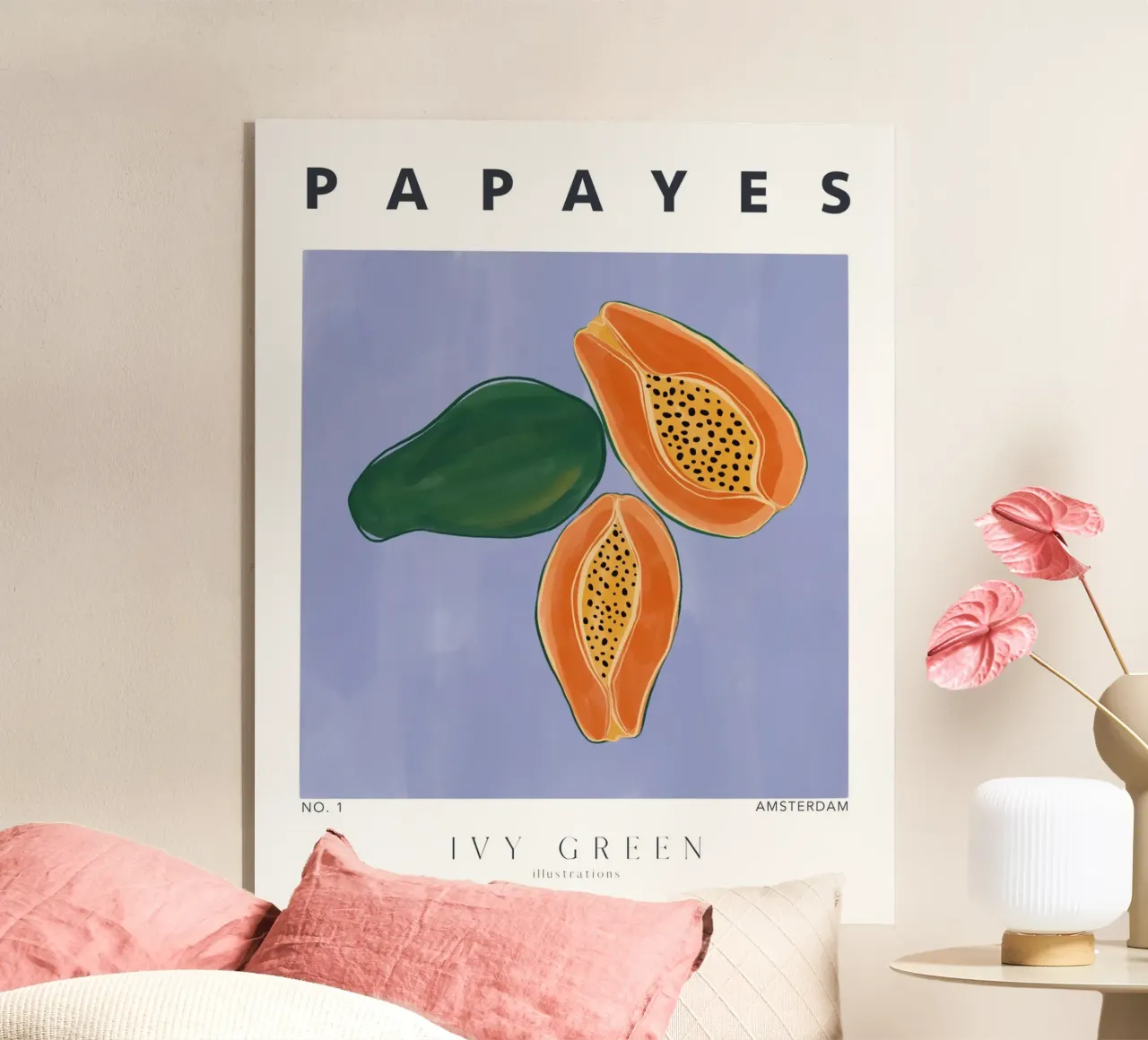 Papayes plexiglass da Ivy Green Illustrations