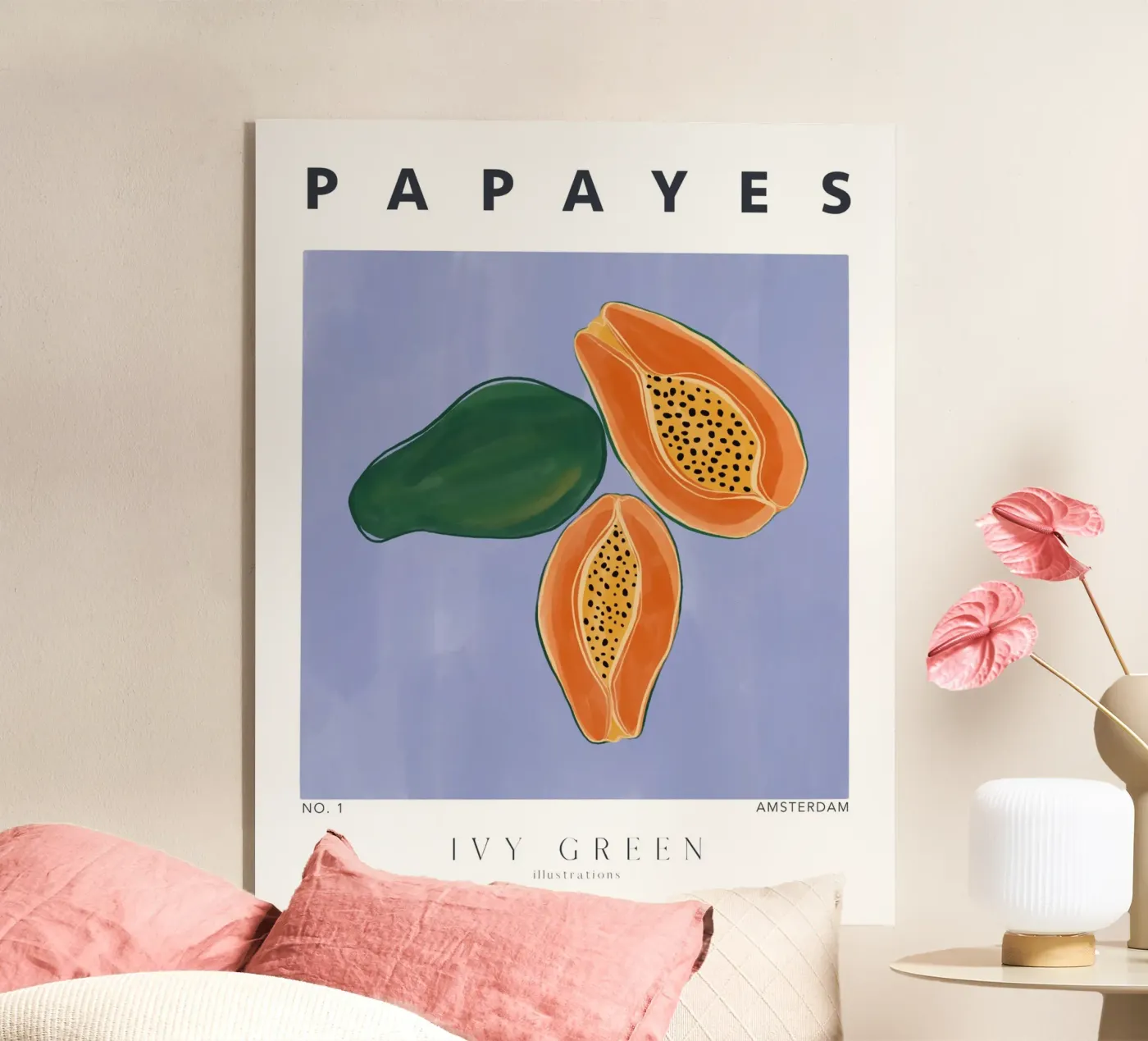 Papayes plexiglas de Ivy Green Illustrations
