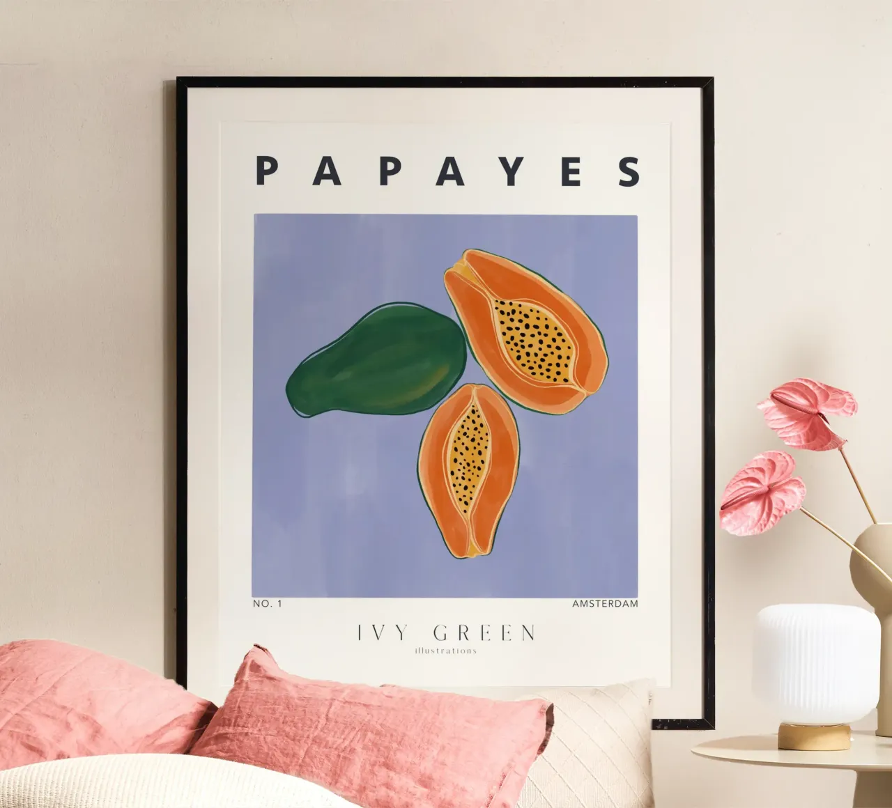 Papayes poster da Ivy Green Illustrations