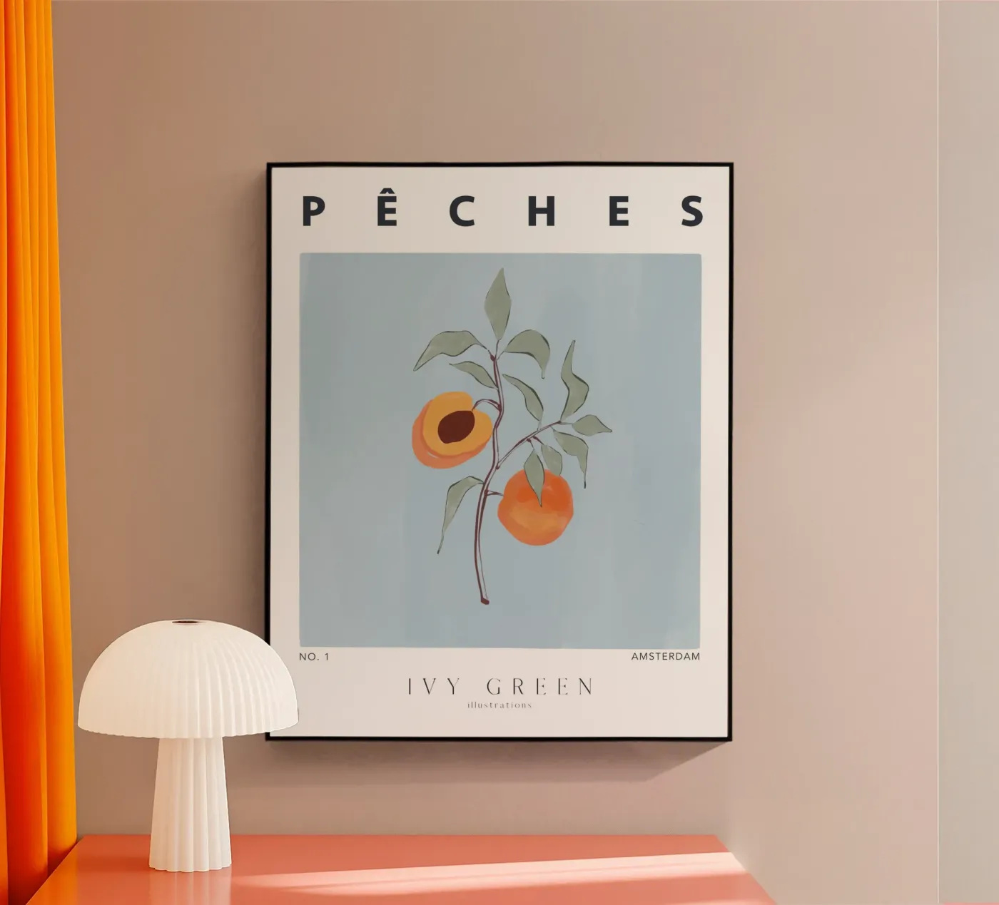 Peaches plexiglas de Ivy Green Illustrations