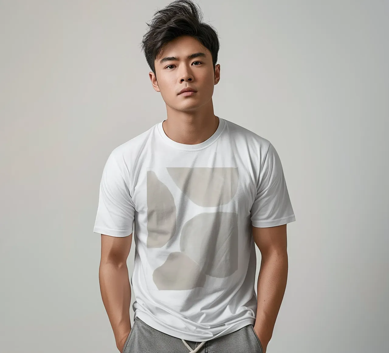 Abstract soft shapes - Modern wall art t-shirt by Whole©