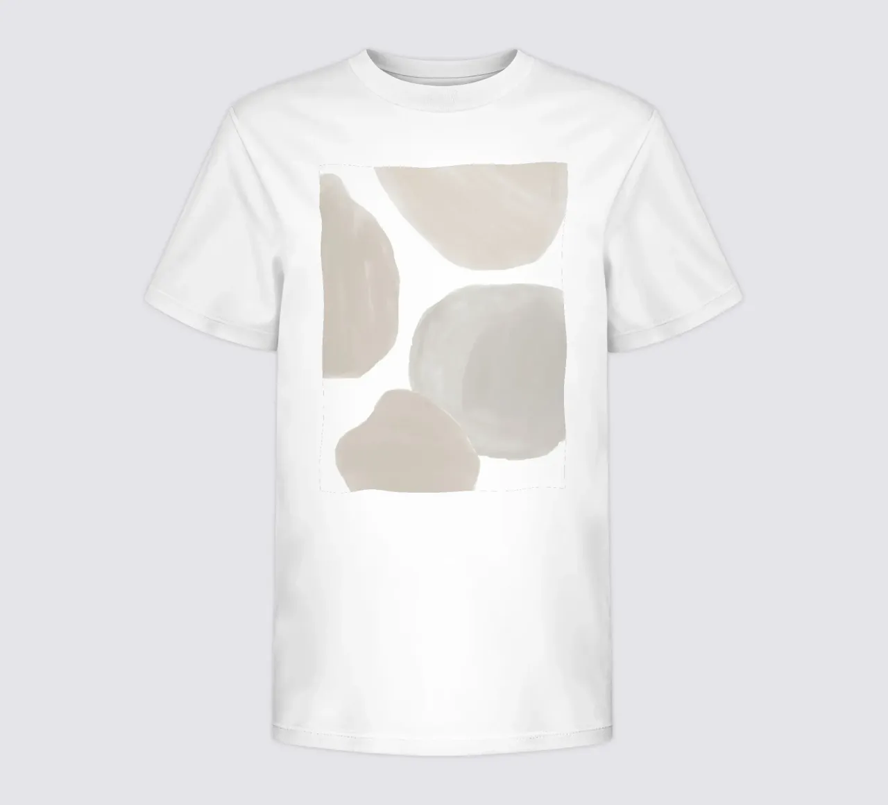 Abstract soft shapes - Modern wall art kids t-shirt by Whole©