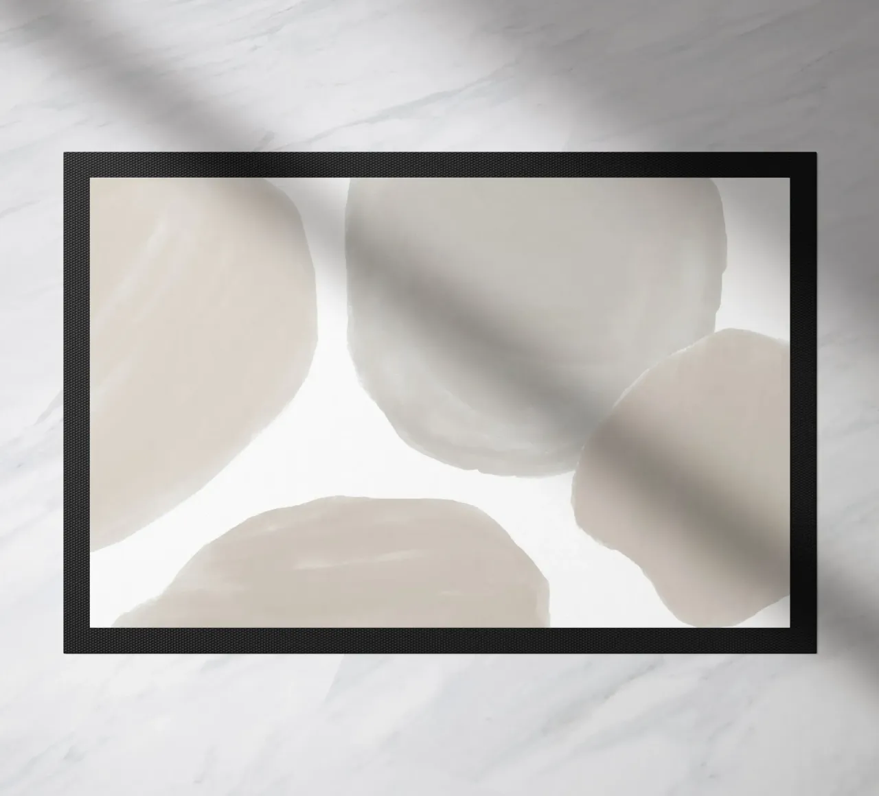 Abstract soft shapes - Modern wall art doormat by Whole©