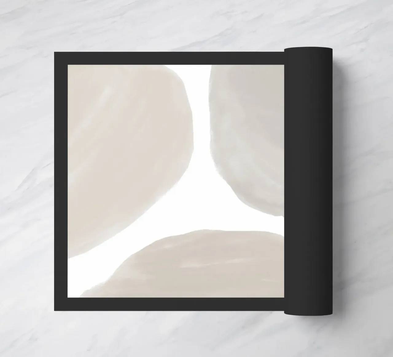 Abstract soft shapes - Modern wall art doormat by Whole©