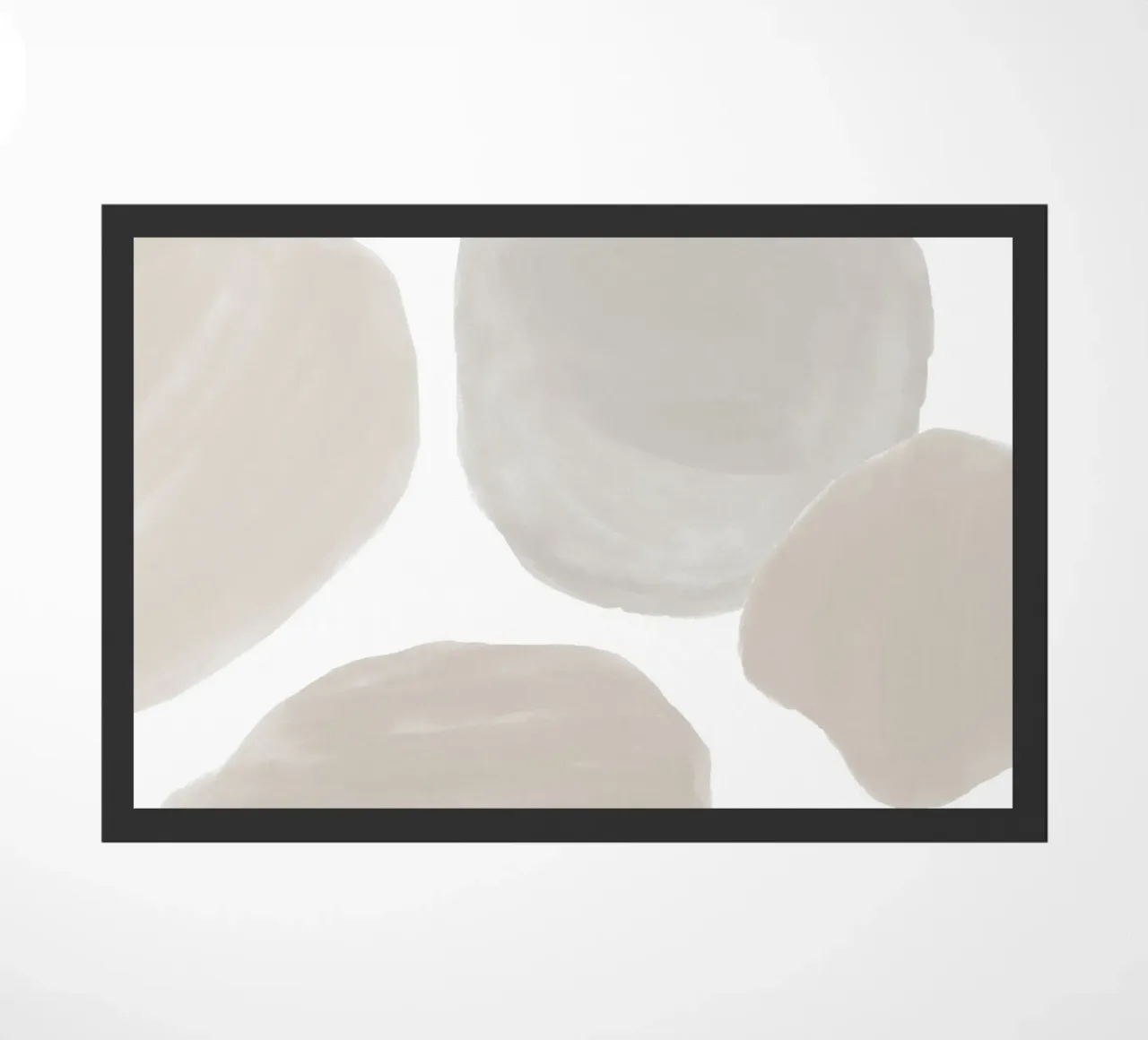 Abstract soft shapes - Modern wall art doormat by Whole©