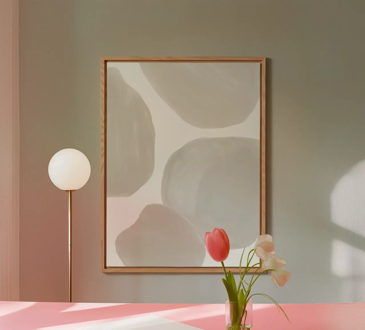 Abstract soft shapes - Modern wall art forex plate by Whole©