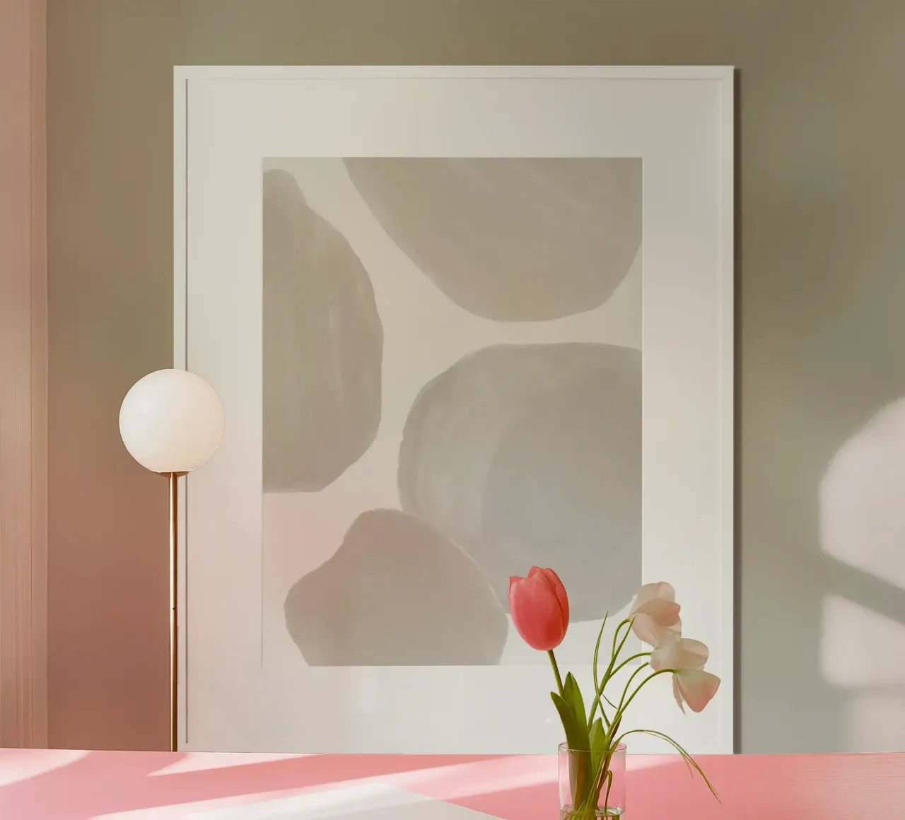 Abstract soft shapes - Modern wall art poster by Whole©