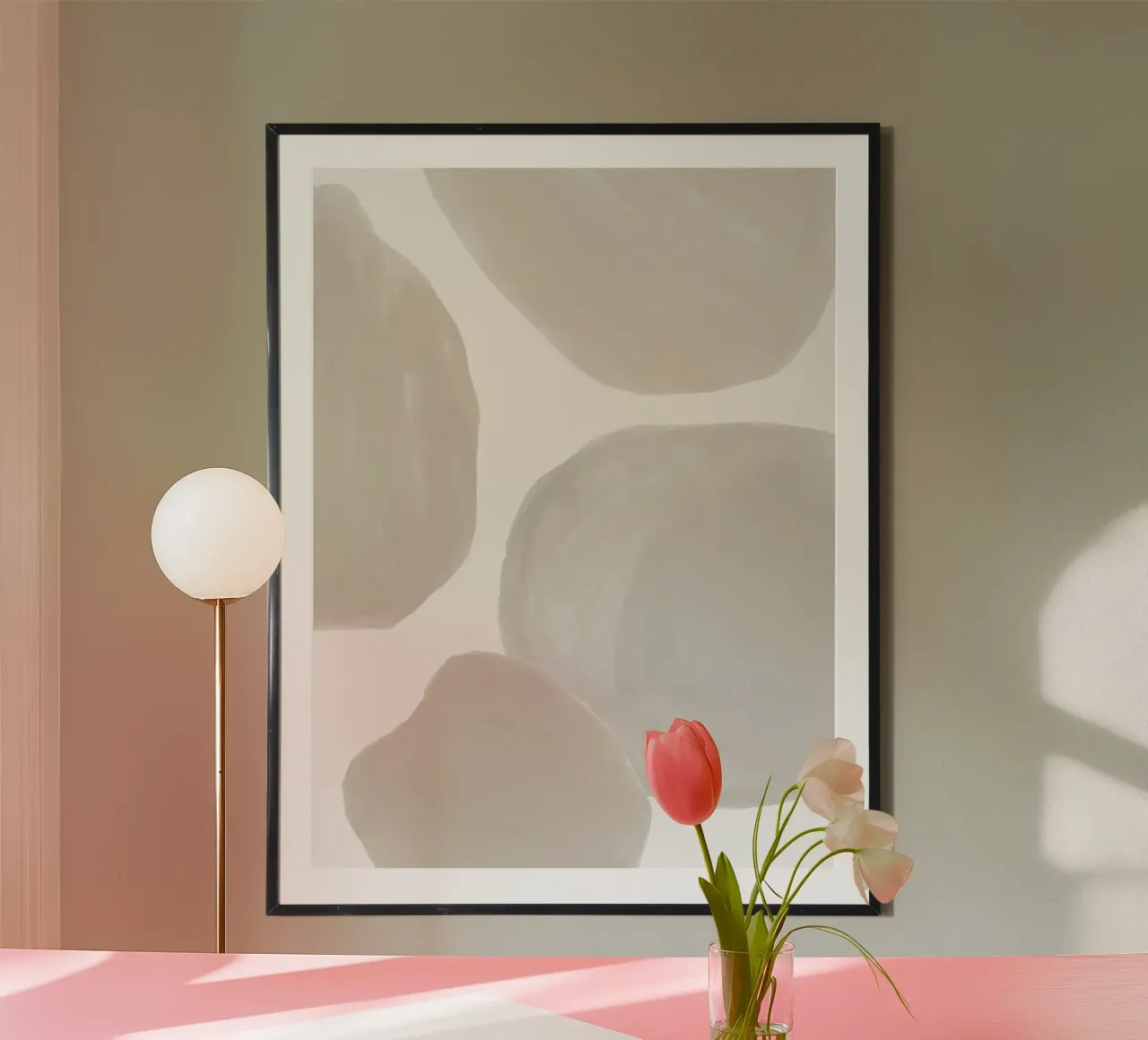 Abstract soft shapes - Modern wall art poster by Whole©