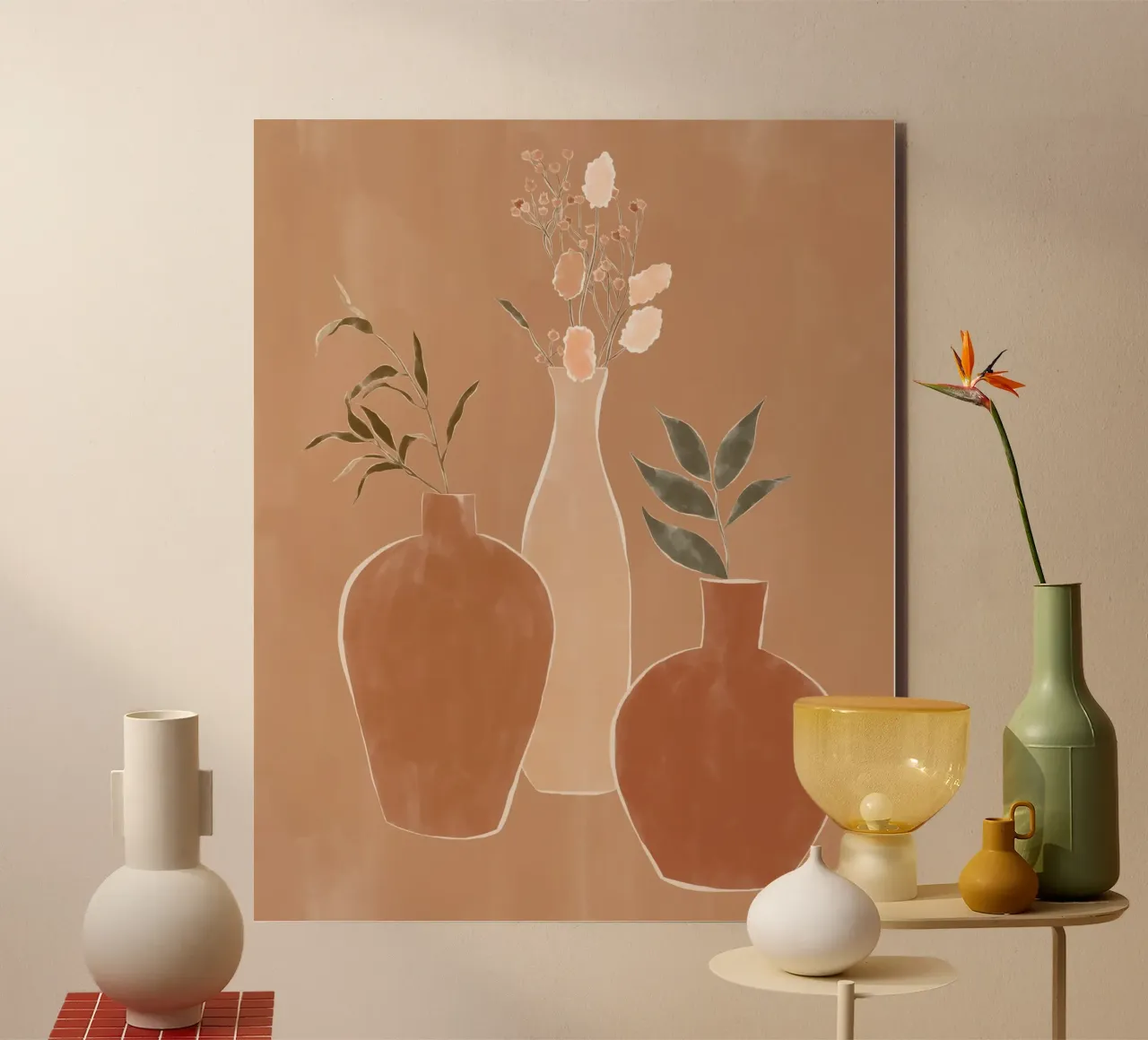 Set di vasi da fiori alluminio dibond da Ivy Green Illustrations