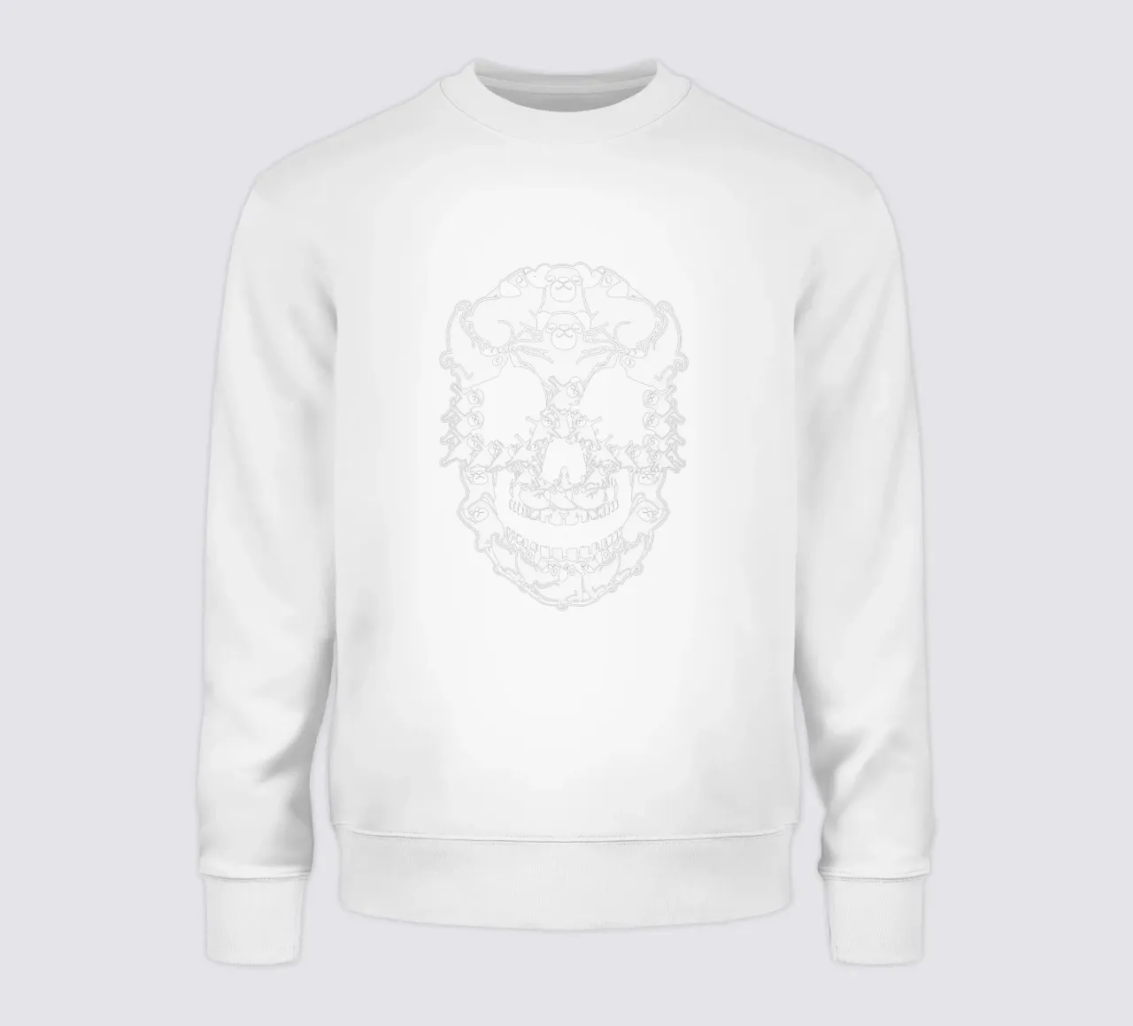 skull pug felpa da edsonramosart