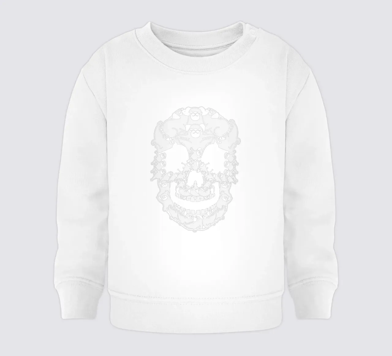skull pug felpa neonato da edsonramosart