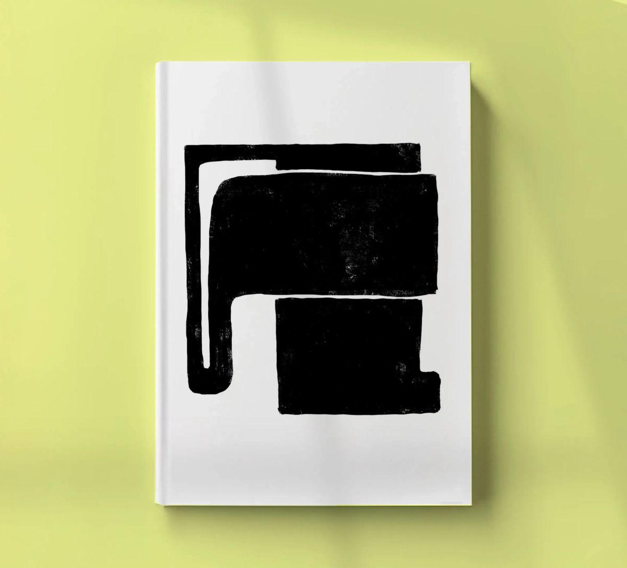 Art abstrait noir et blanc - Design minimaliste carnet de notes de Whole©