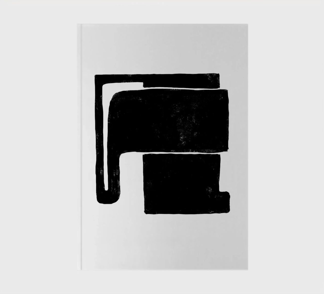 Art abstrait noir et blanc - Design minimaliste carnet de notes de Whole©
