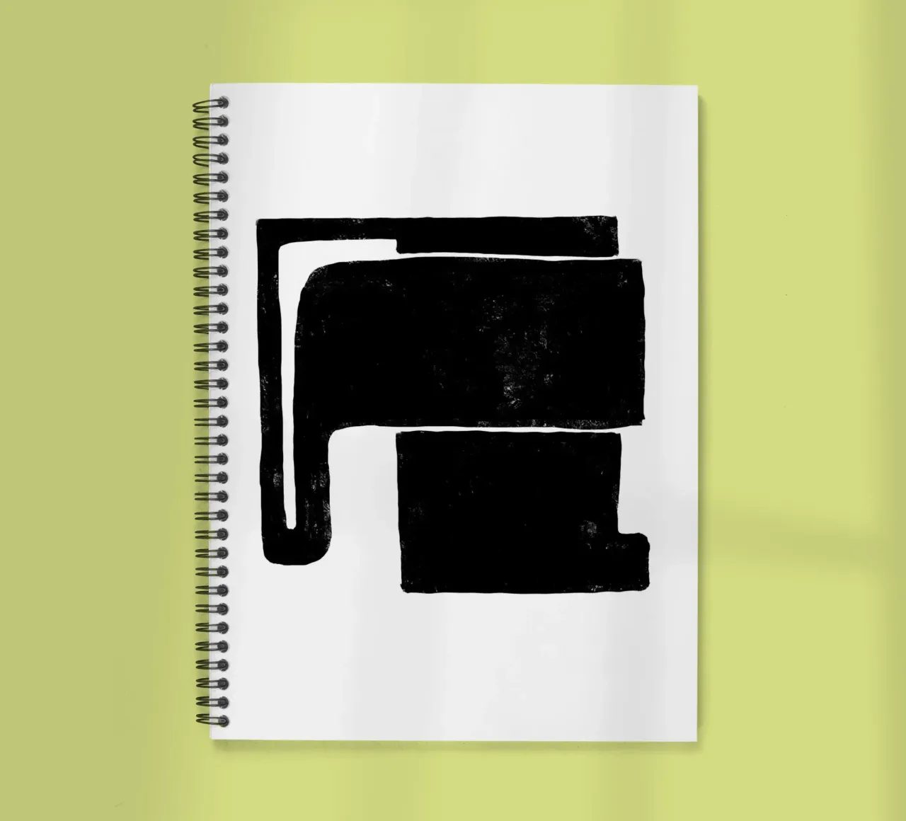 Abstract black and white art - Minimalist design spiral notebook by Whole©