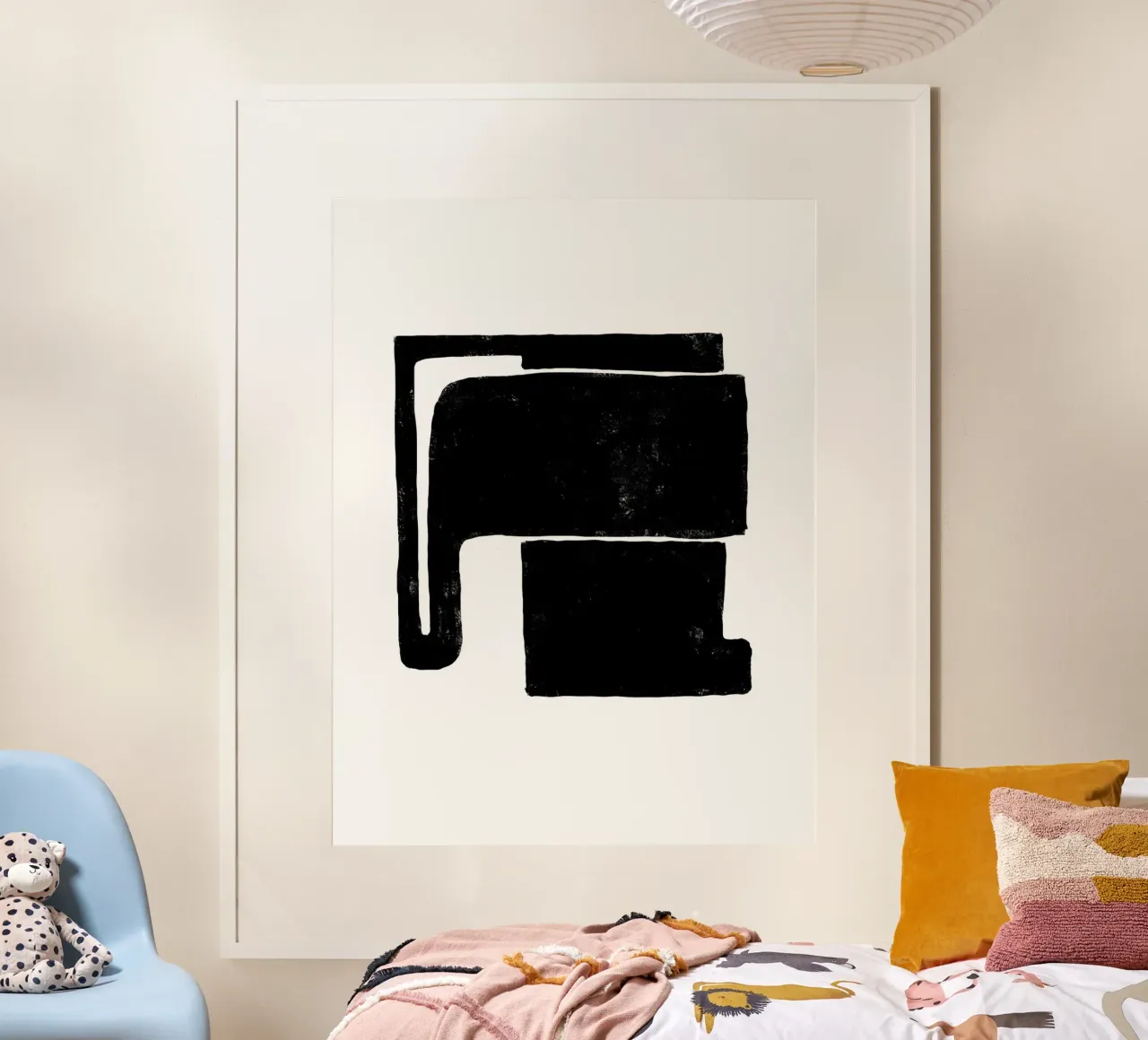 Arte astratta in bianco e nero - Design minimalista carta hahnemühle da Whole©