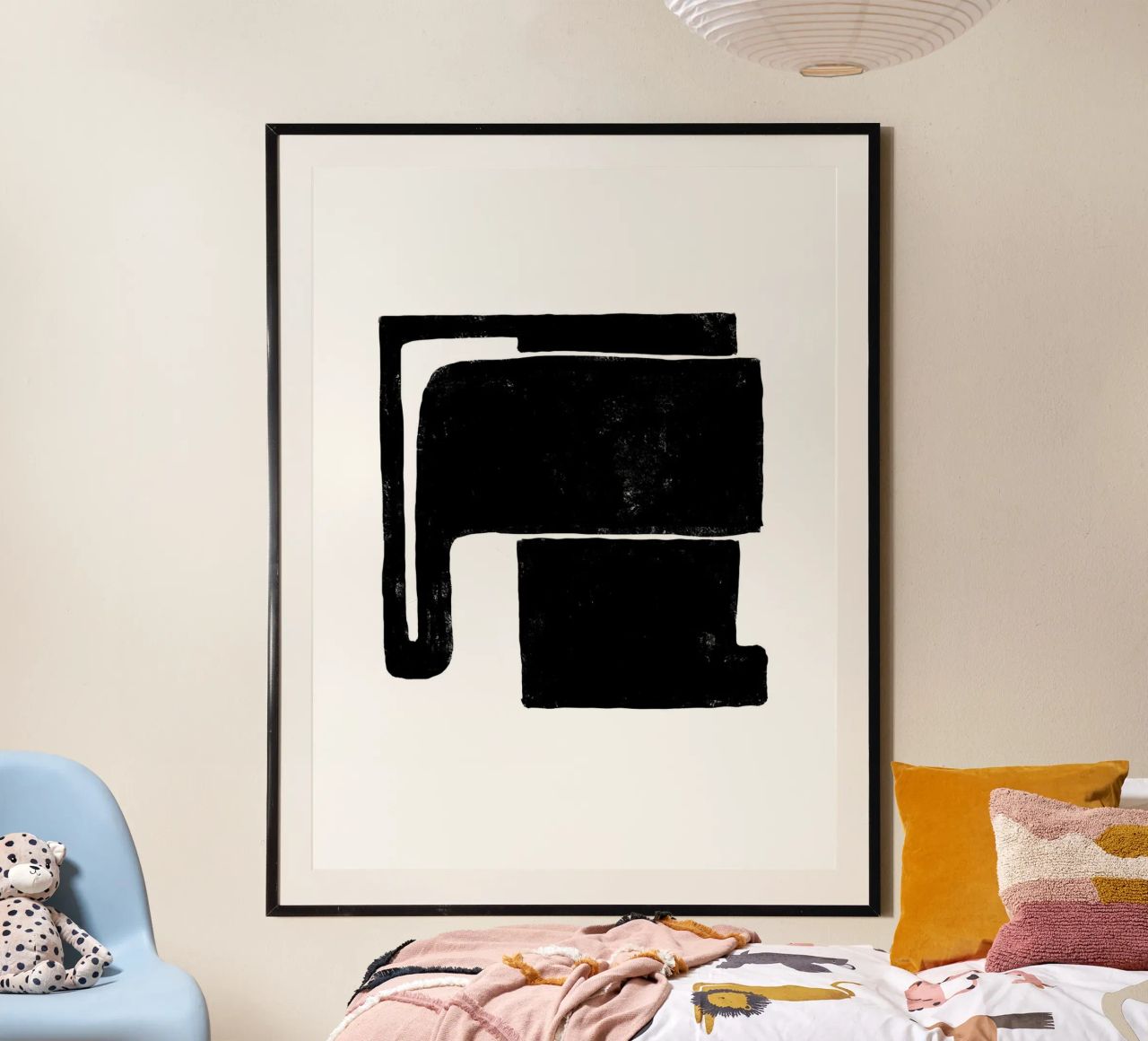 Art abstrait noir et blanc - Design minimaliste poster de Whole©