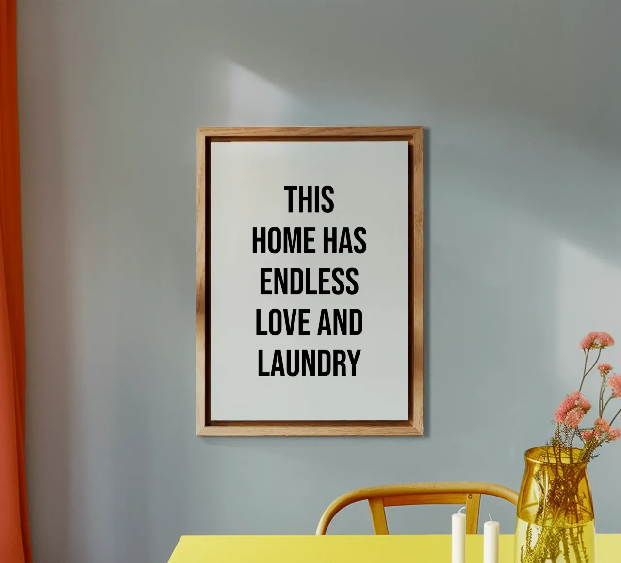 Questa casa ha un amore infinito e una citazione di lavanderia alluminio dibond da Paigaam Studio