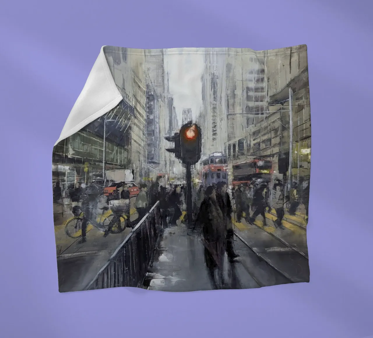 "HONG_KONG_24_01" - Vista della città coperta in pile da Eduard Warkentin Art