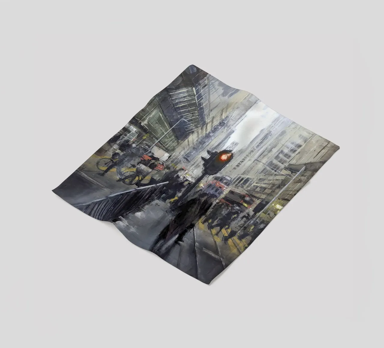 "HONG_KONG_24_01" - Vista della città coperta in pile da Eduard Warkentin Art