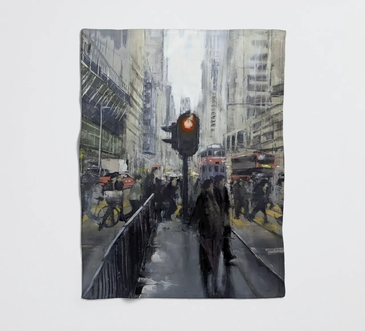 "HONG_KONG_24_01" - Vista della città coperta in pile da Eduard Warkentin Art