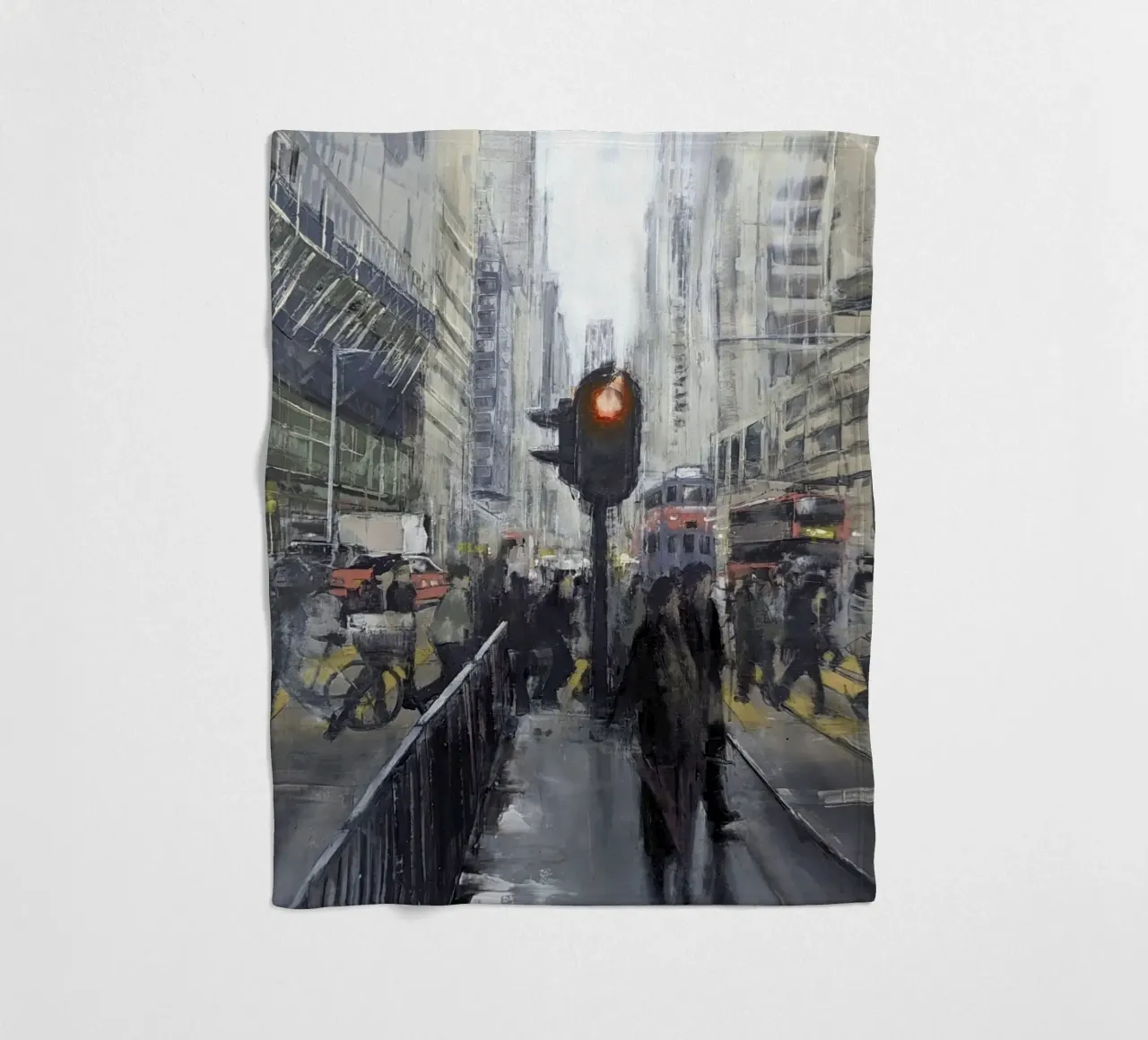 "HONG_KONG_24_01" - Vista della città coperta in pile da Eduard Warkentin Art