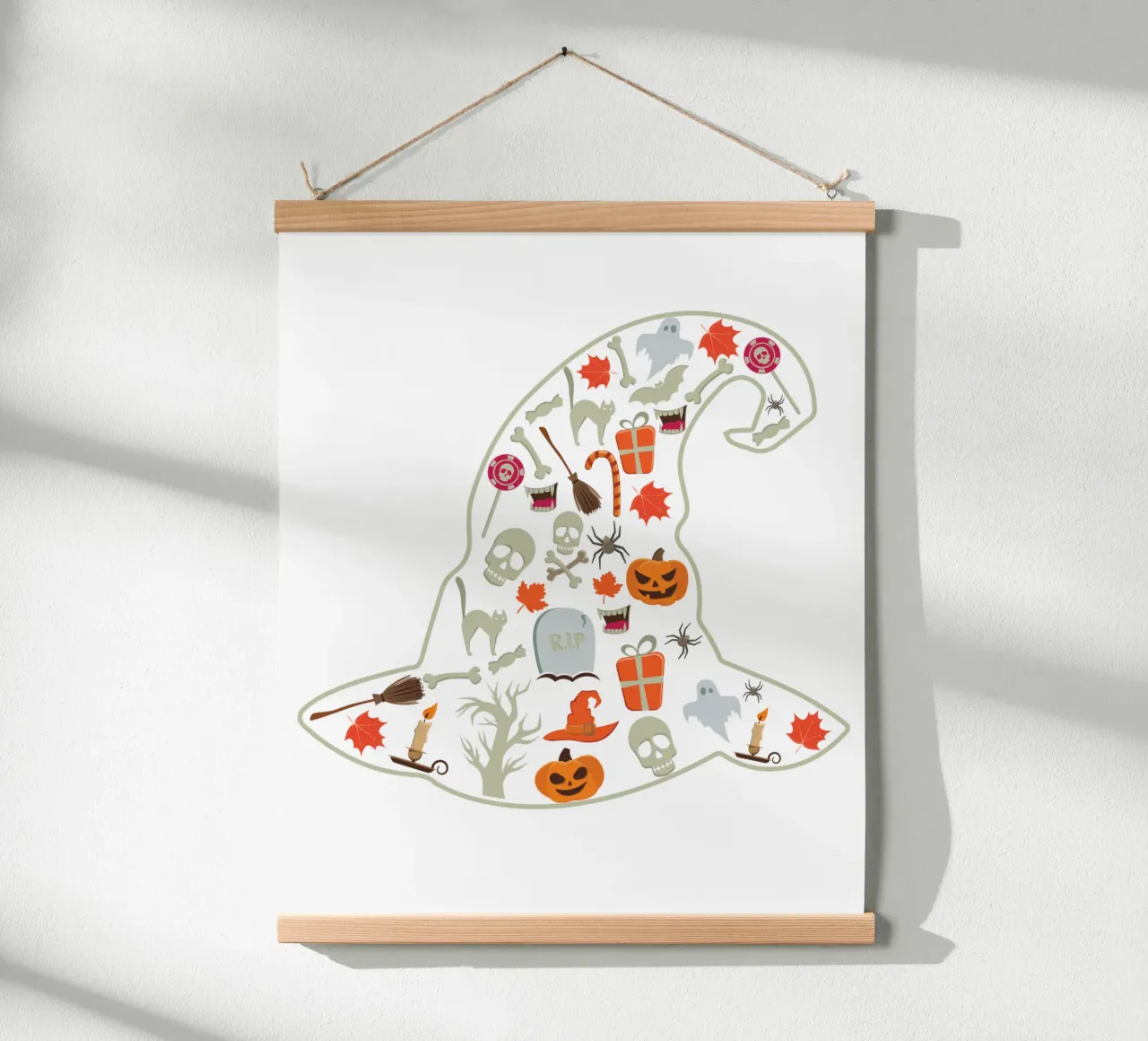 witch hat silhouette poster da edsonramosart