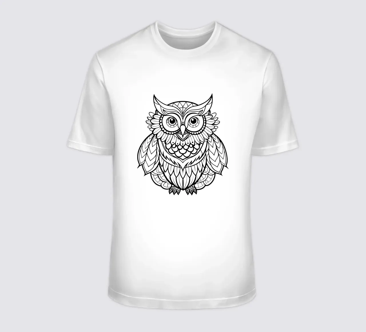 Gufo Zenart in bianco e nero t-shirt da Artnesia