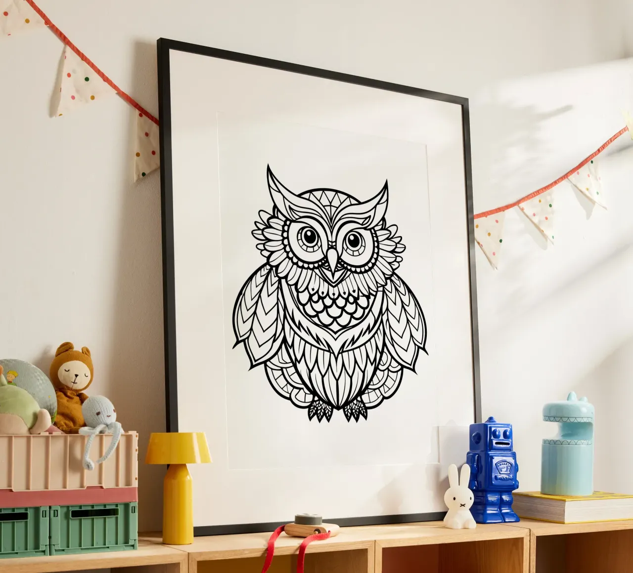 Gufo Zenart in bianco e nero carta hahnemühle da Artnesia