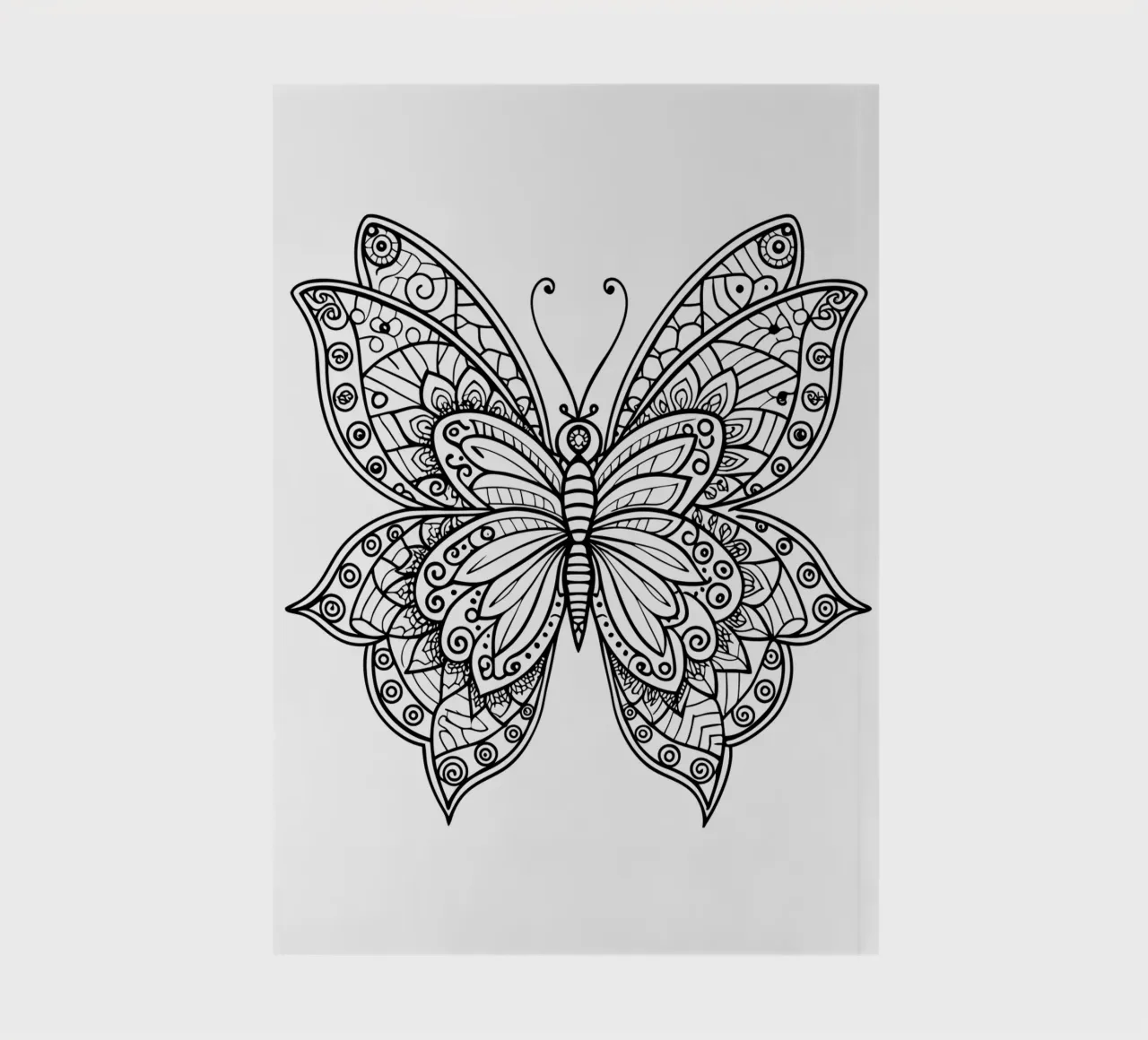 Harmony in Flight: Zenart Butterfly Design notebook by Artnesia