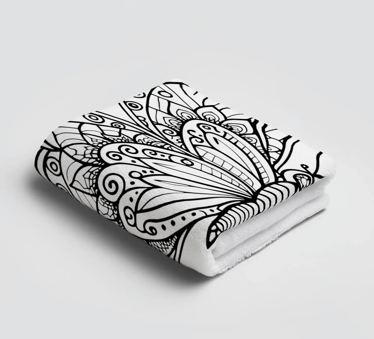 Harmony in Flight: Zenart Butterfly Design towel by Artnesia