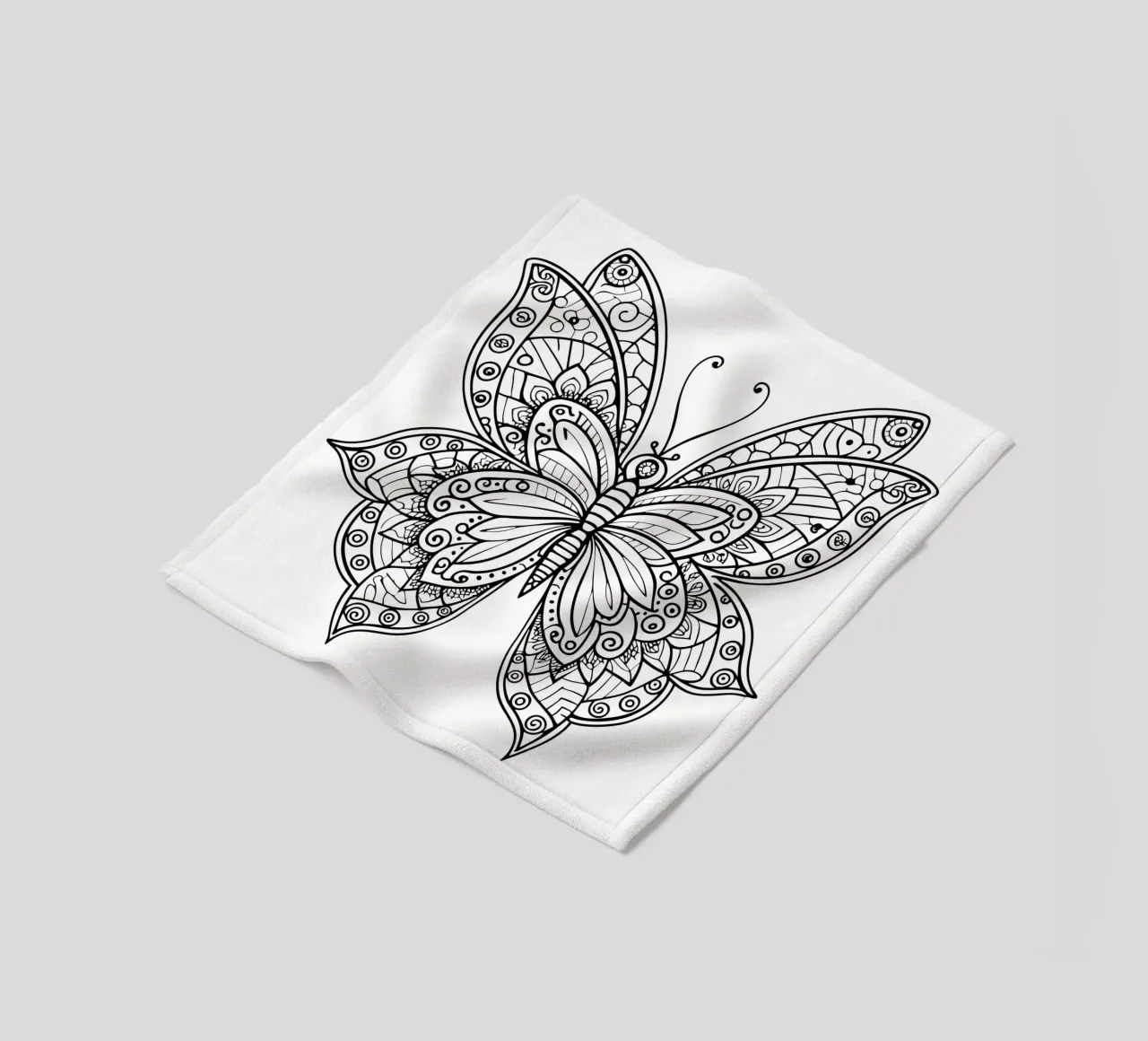 Harmony in Flight: Zenart Butterfly Design fleece blanket by Artnesia