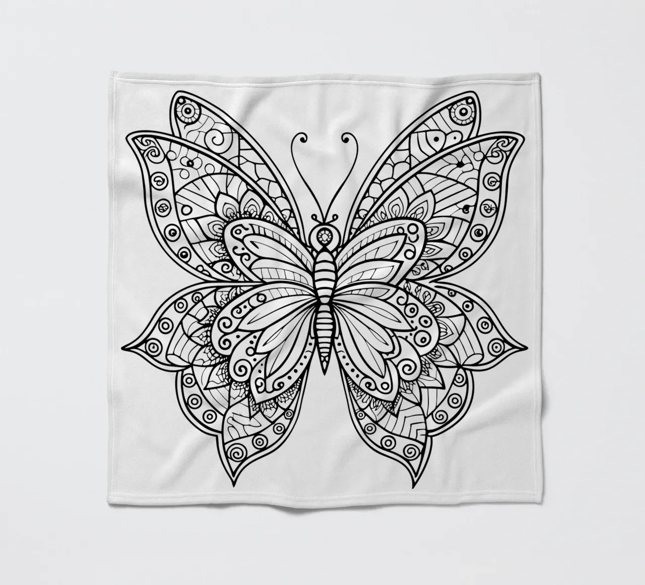 Harmony in Flight: Zenart Butterfly Design fleece blanket by Artnesia