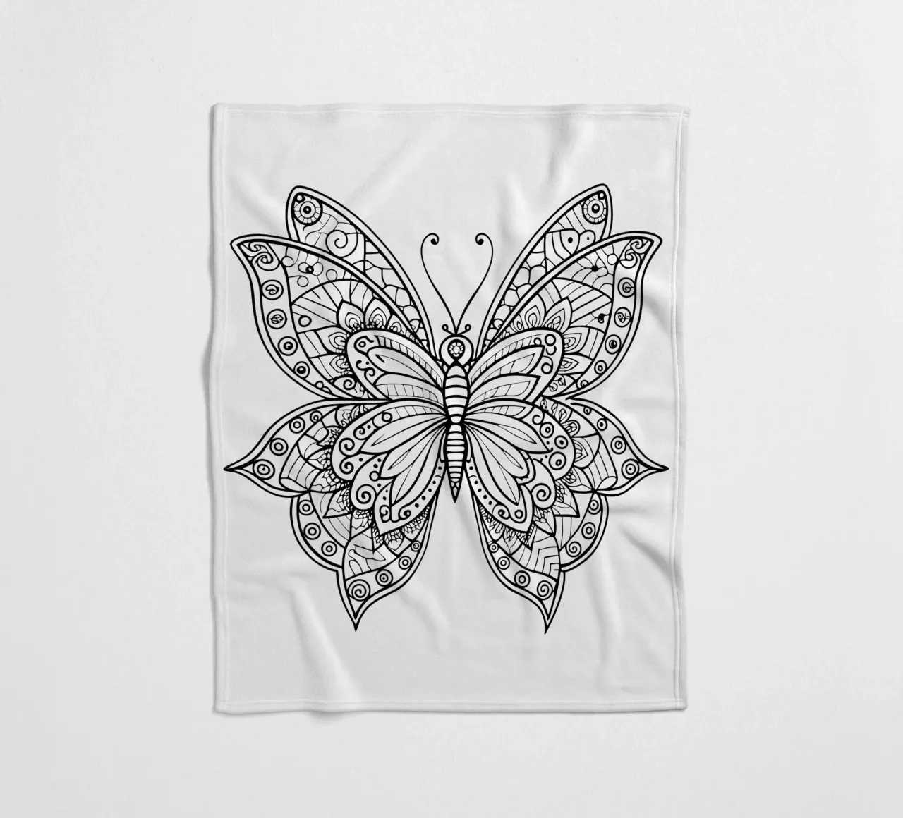 Harmony in Flight: Zenart Butterfly Design fleece blanket by Artnesia