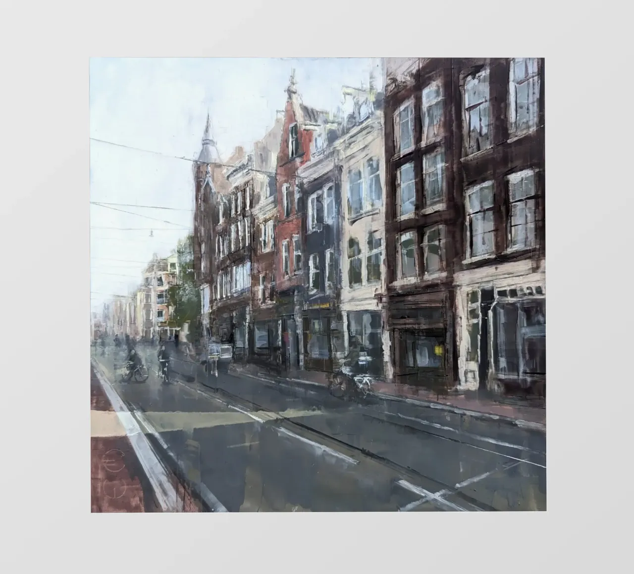 "AMSTERDAM_24_01" - Vista della città telo in pvc da Eduard Warkentin Art