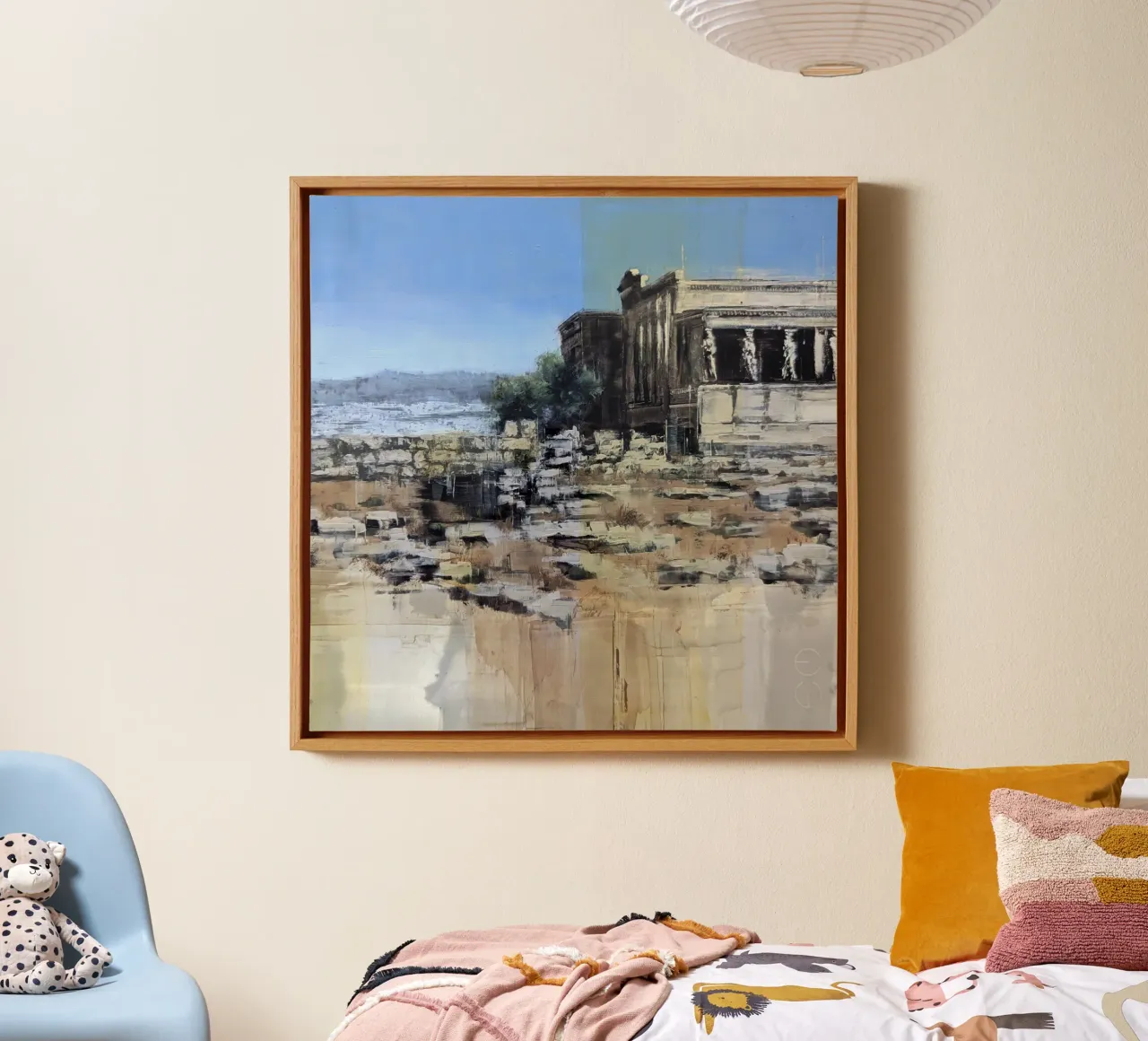 "ATHEN_24_01" - Rovine dell'Acropoli di Atene tela con Cornice a cassetta da Eduard Warkentin Art