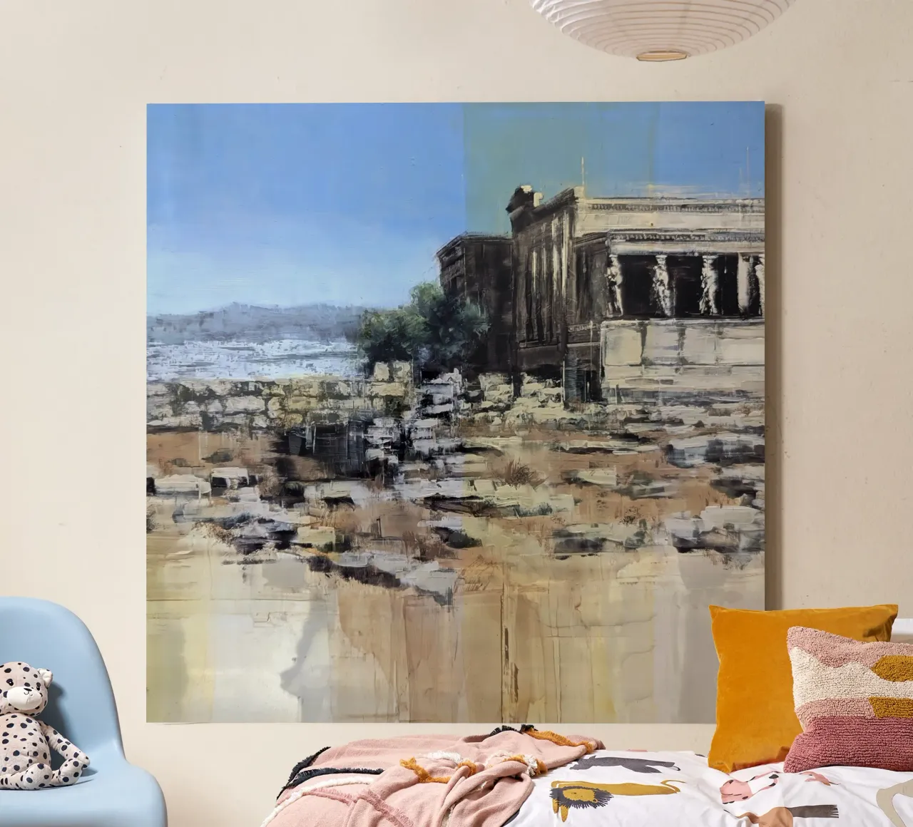 "ATHEN_24_01" - Rovine dell'Acropoli di Atene tela con Cornice a cassetta da Eduard Warkentin Art