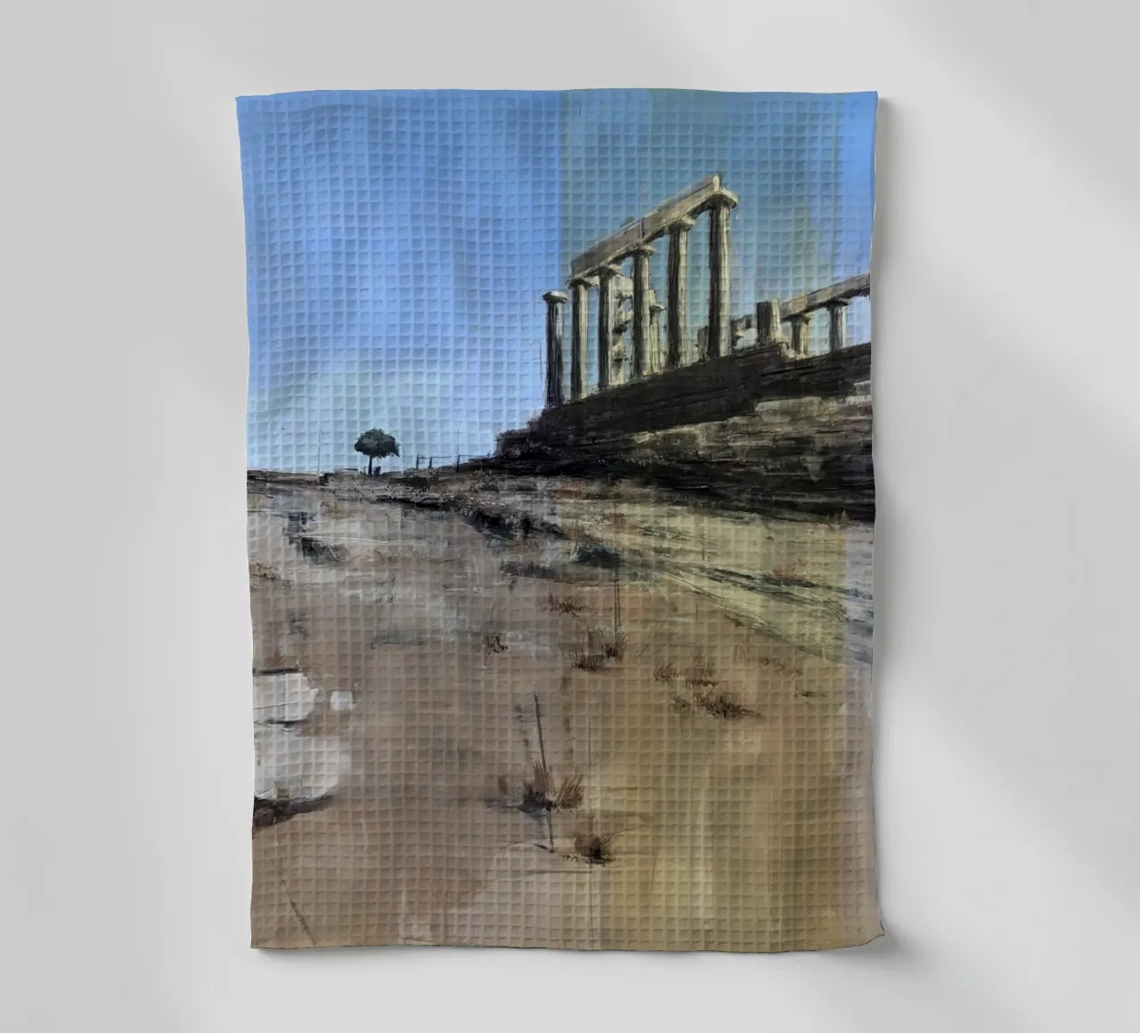 "ATHEN_24_02" - Rovine del Tempio di Poseidone vicino ad Atene canovaccio da cucina da Eduard Warkentin Art