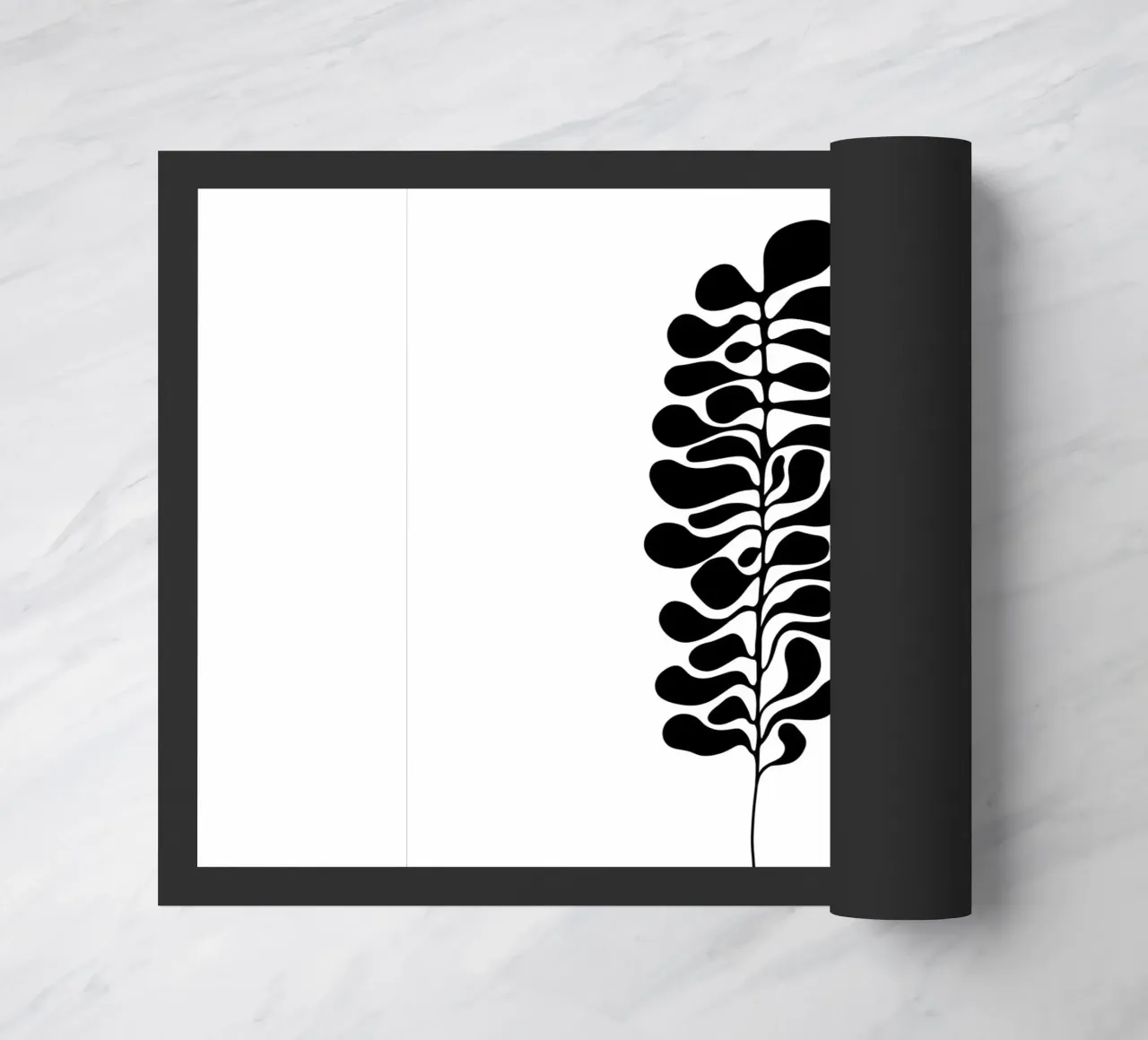 Forma monocromatica di una pianta - Arte astratta della natura zerbino da Whole©
