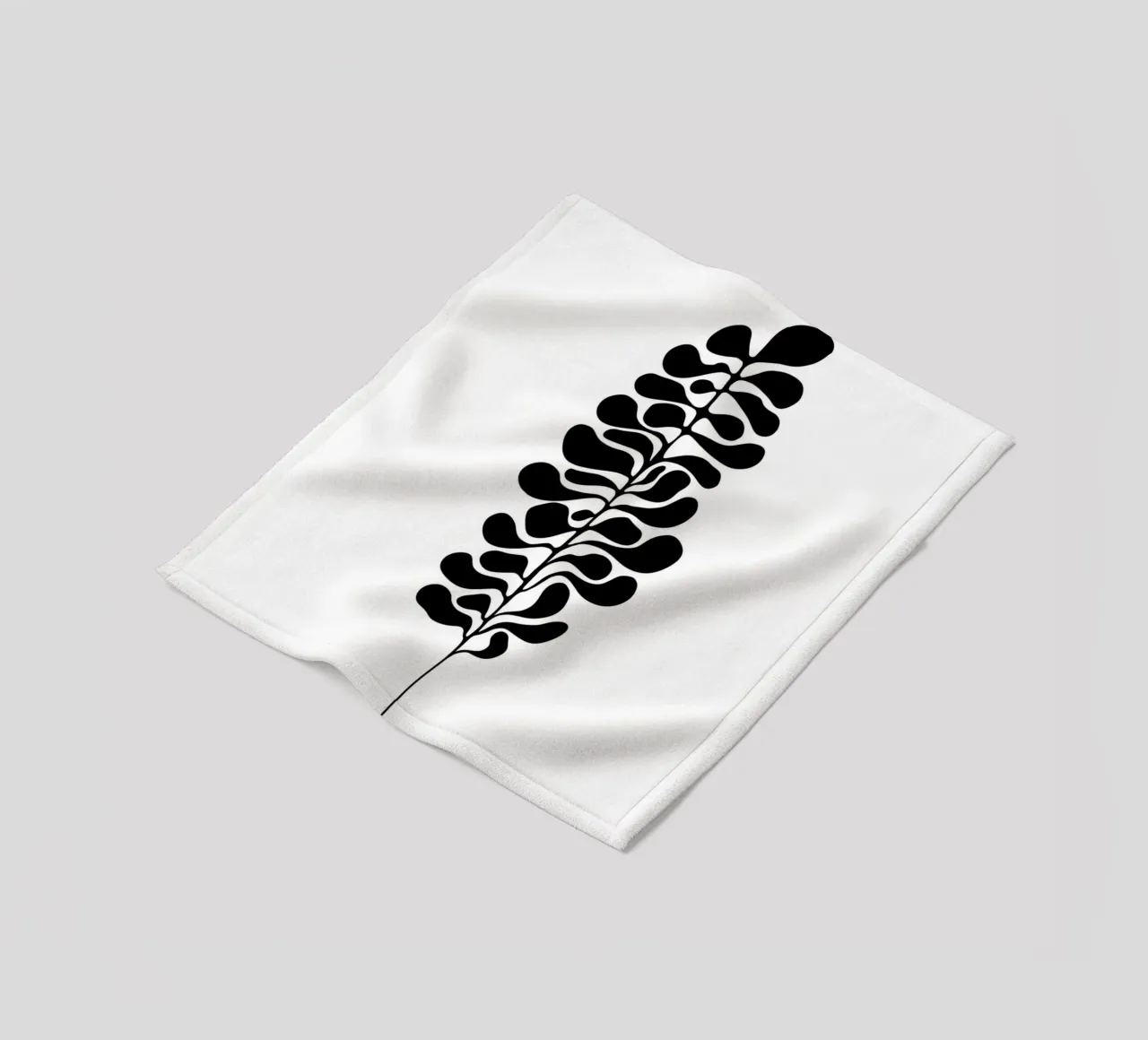 Forma monocromatica di una pianta - Arte astratta della natura coperta in pile da Whole©