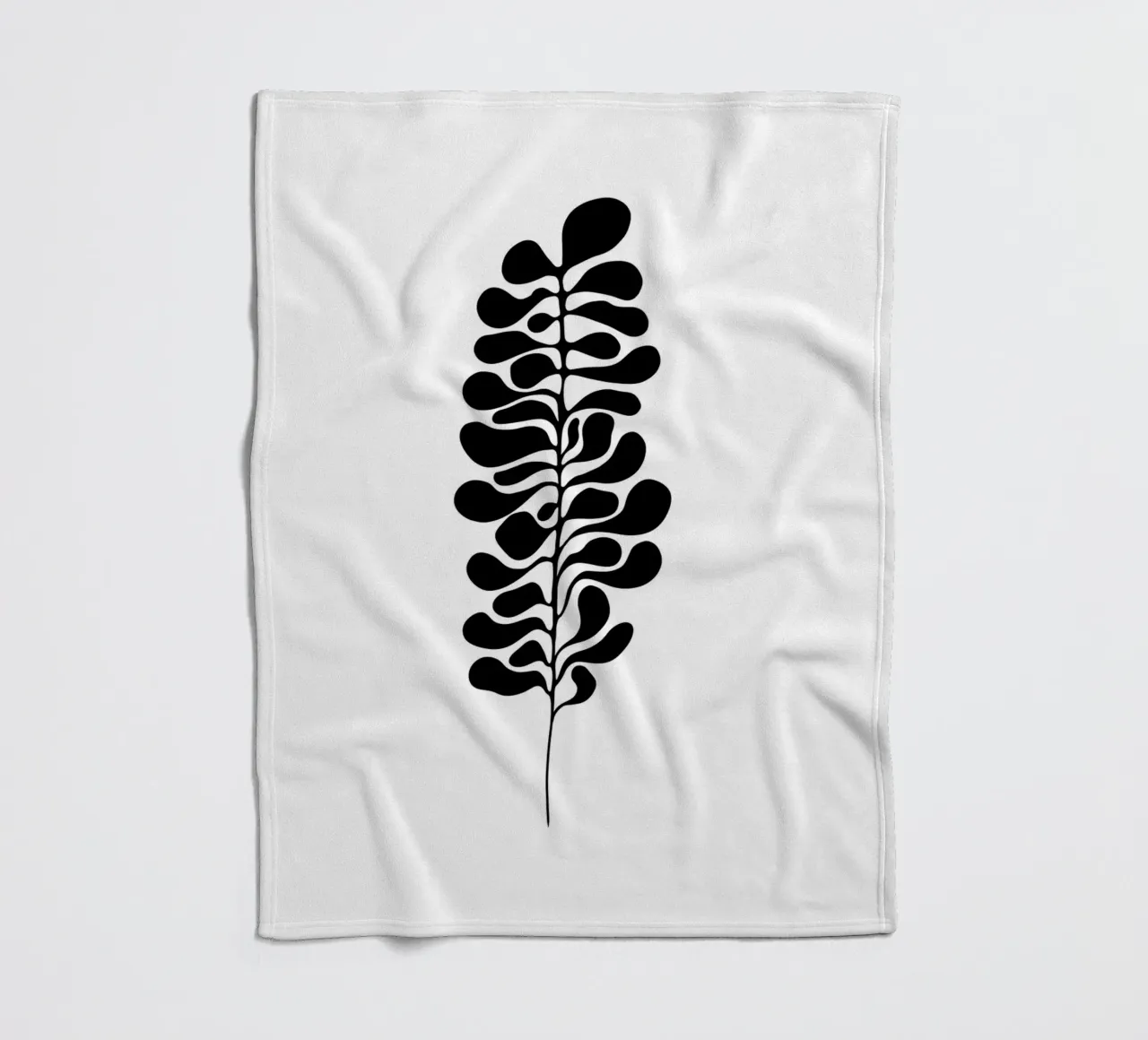 Forma monocromatica di una pianta - Arte astratta della natura coperta in pile da Whole©