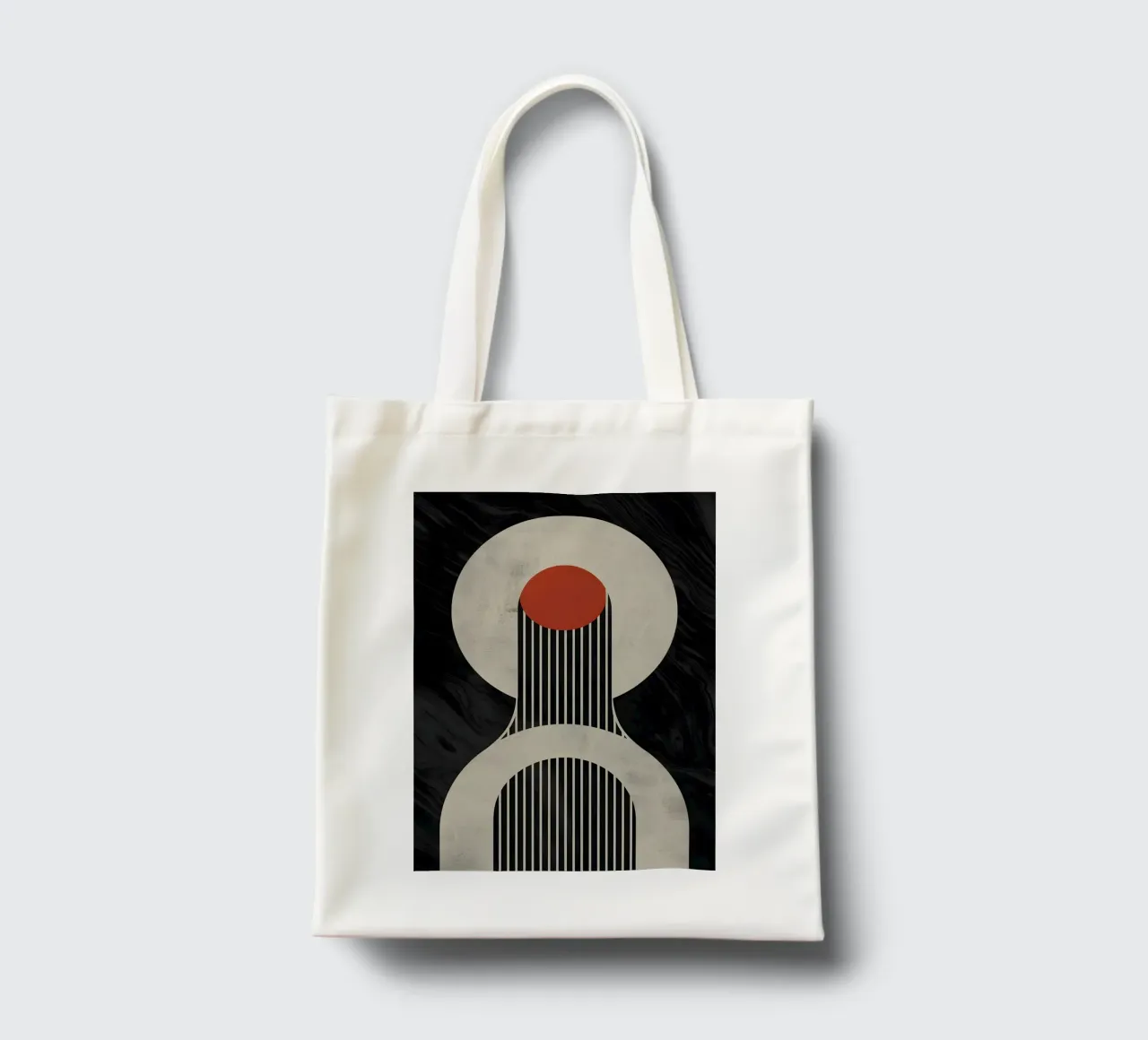geometric composition jute draagtas van LisaArtes