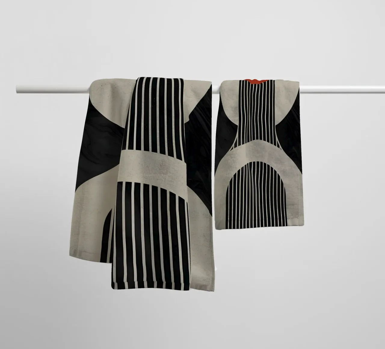 geometric composition towel by LisaArtes