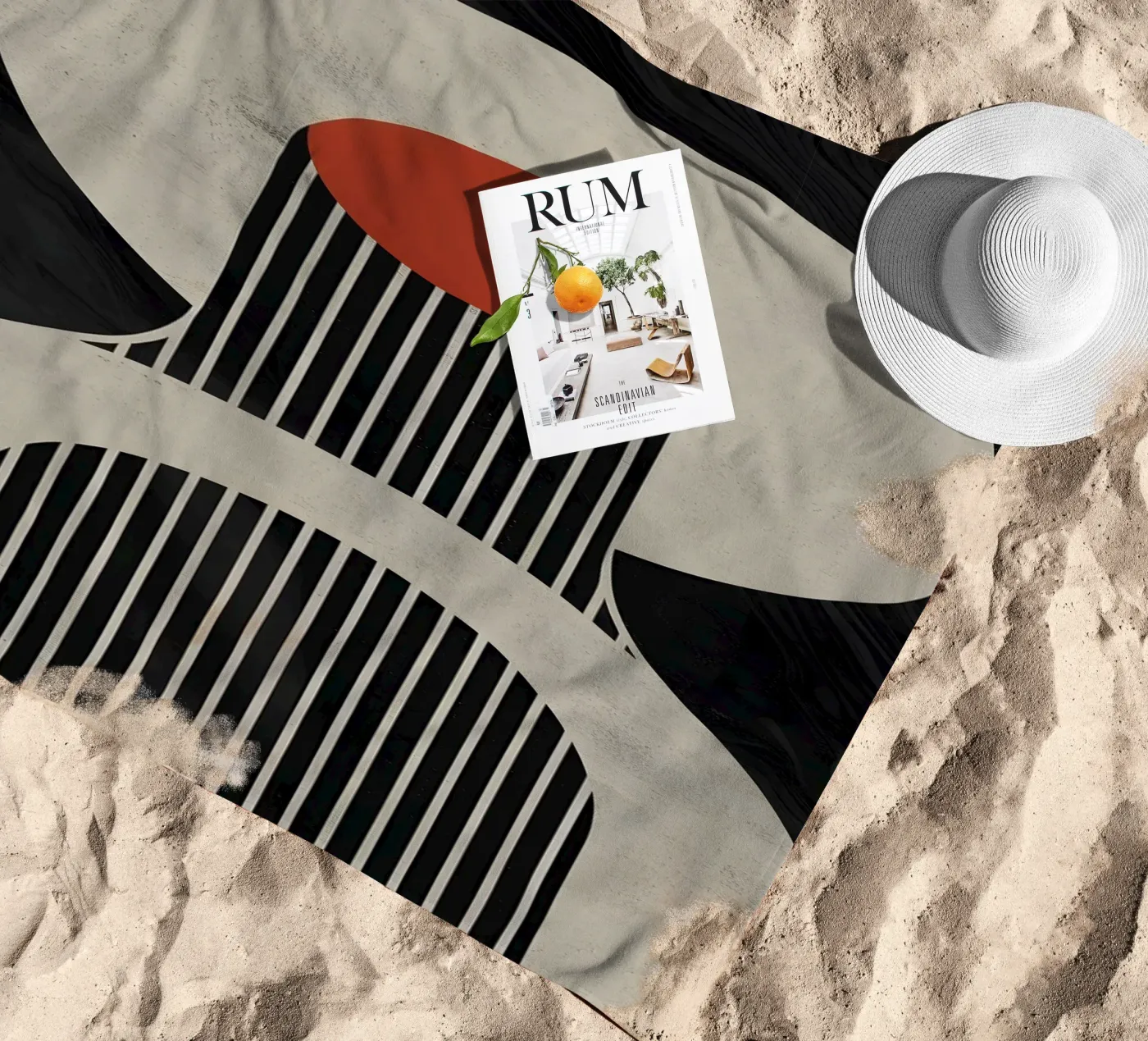 geometric composition Strandtuch von LisaArtes