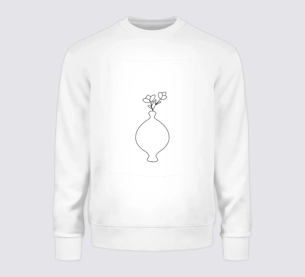Vaso minimalista - Line Art Design felpa da Whole©