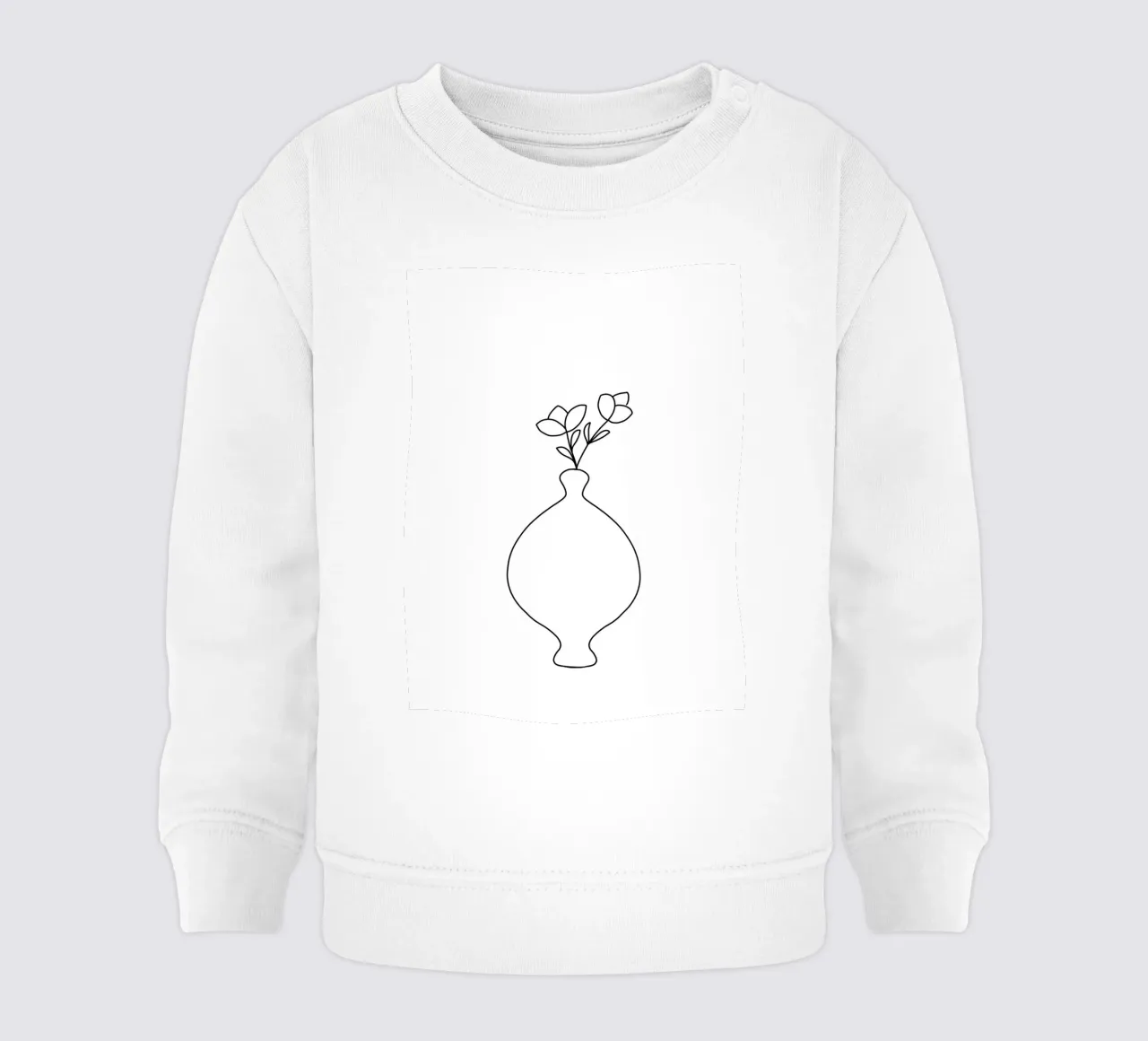 Vaso minimalista - Line Art Design felpa neonato da Whole©